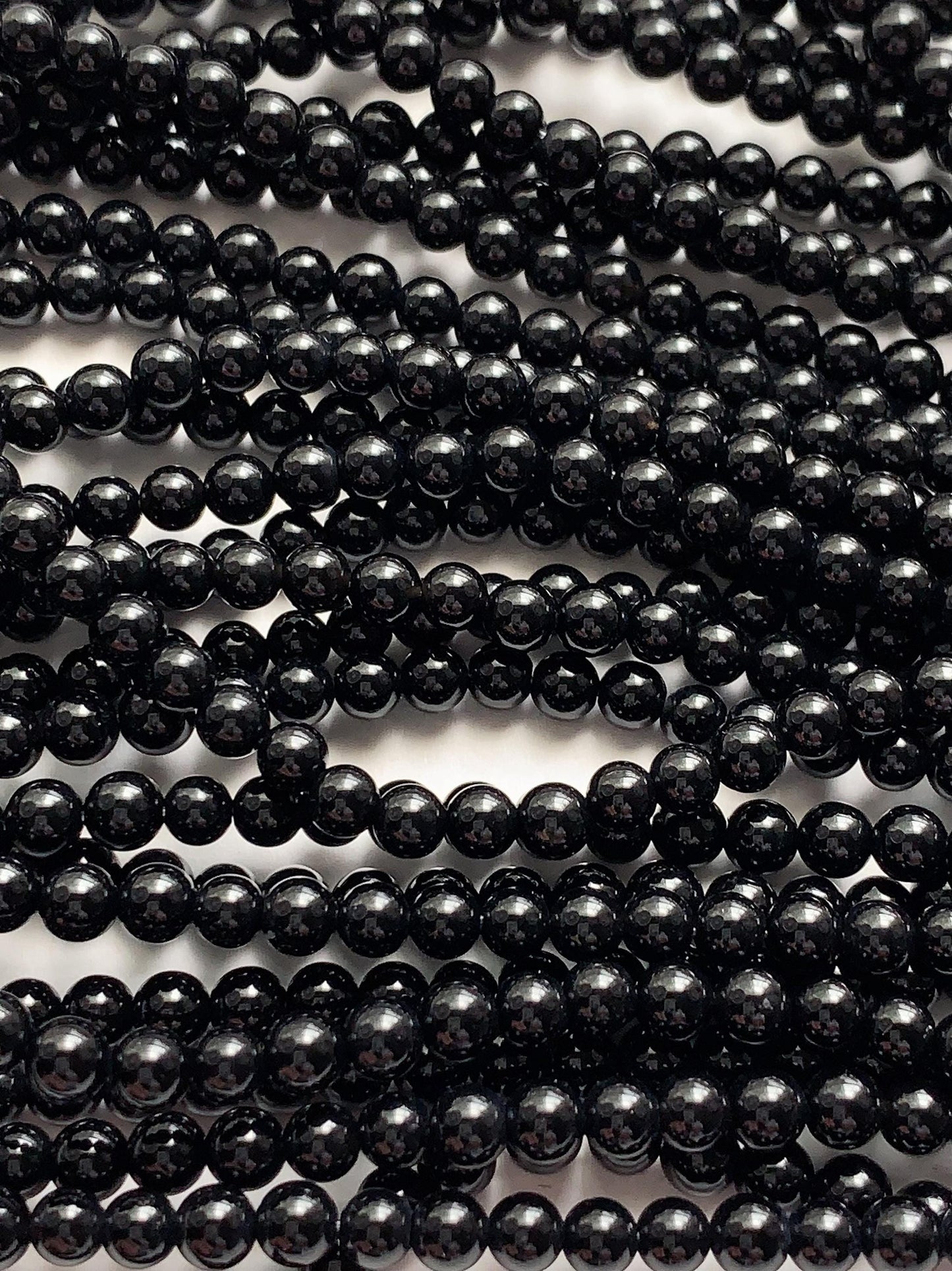 Grade AAA Genuine Natural  Black  Spinel Smooth Round Beads 15.5" Strand Gemstone 2mm 3mm 4mm 6mm 8mm 10mm 12mm 14mm 16mm 18mm 20mm