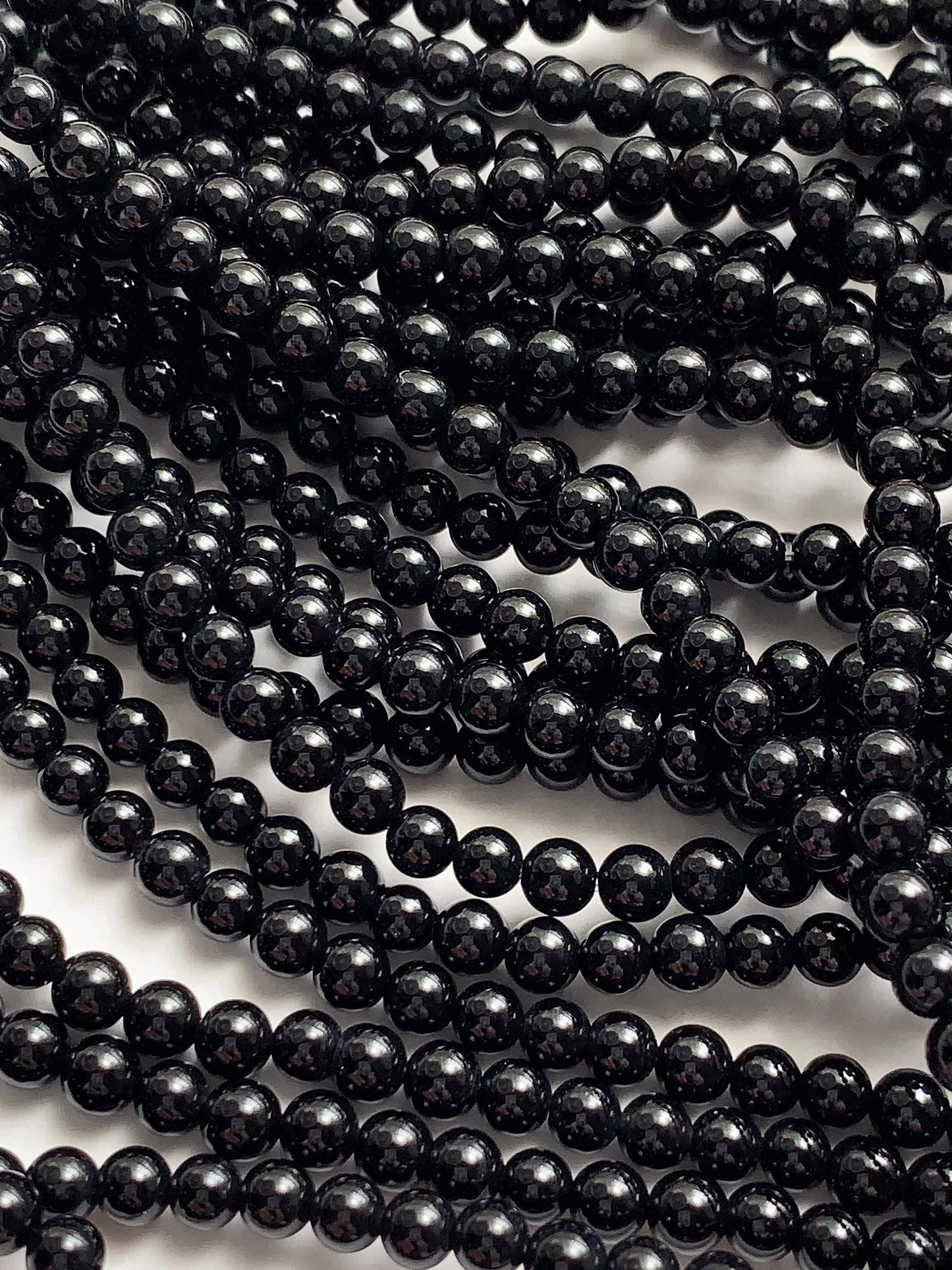 Grade AAA Genuine Natural  Black  Spinel Smooth Round Beads 15.5" Strand Gemstone 2mm 3mm 4mm 6mm 8mm 10mm 12mm 14mm 16mm 18mm 20mm