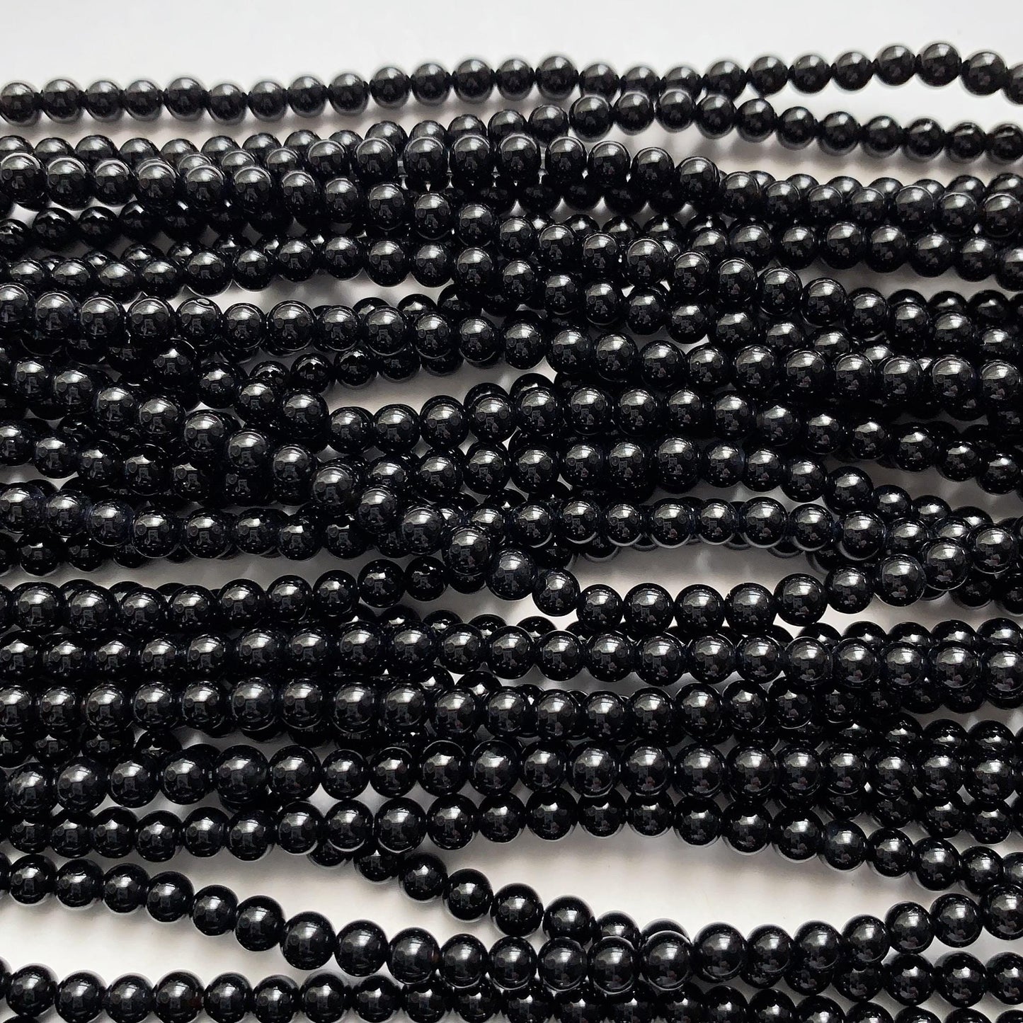 Grade AAA Genuine Natural  Black  Spinel Smooth Round Beads 15.5" Strand Gemstone 2mm 3mm 4mm 6mm 8mm 10mm 12mm 14mm 16mm 18mm 20mm