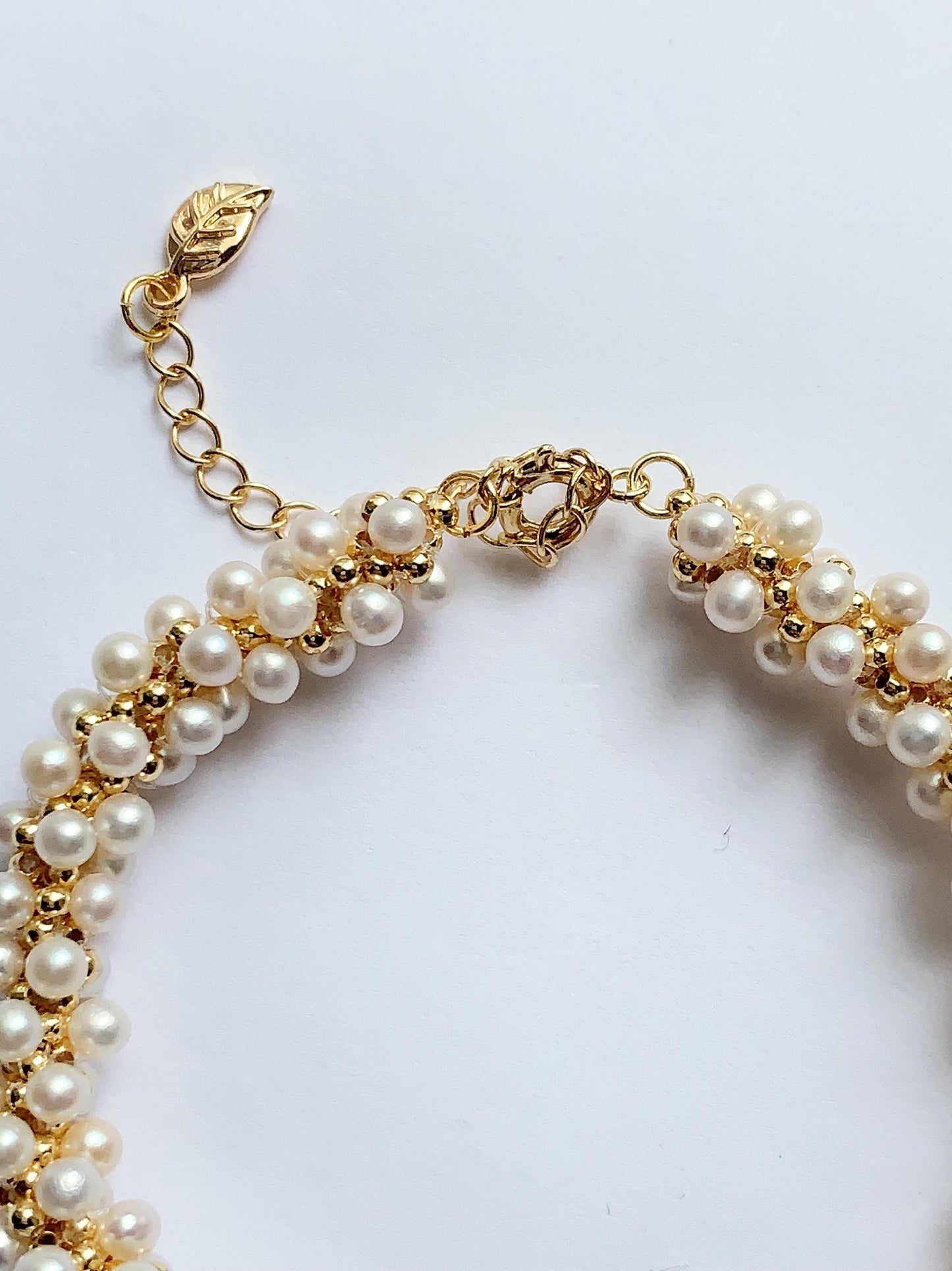 14K Gold Filled Pearl Jewelry Set: Handmade Freshwater Bracelet & Earrings