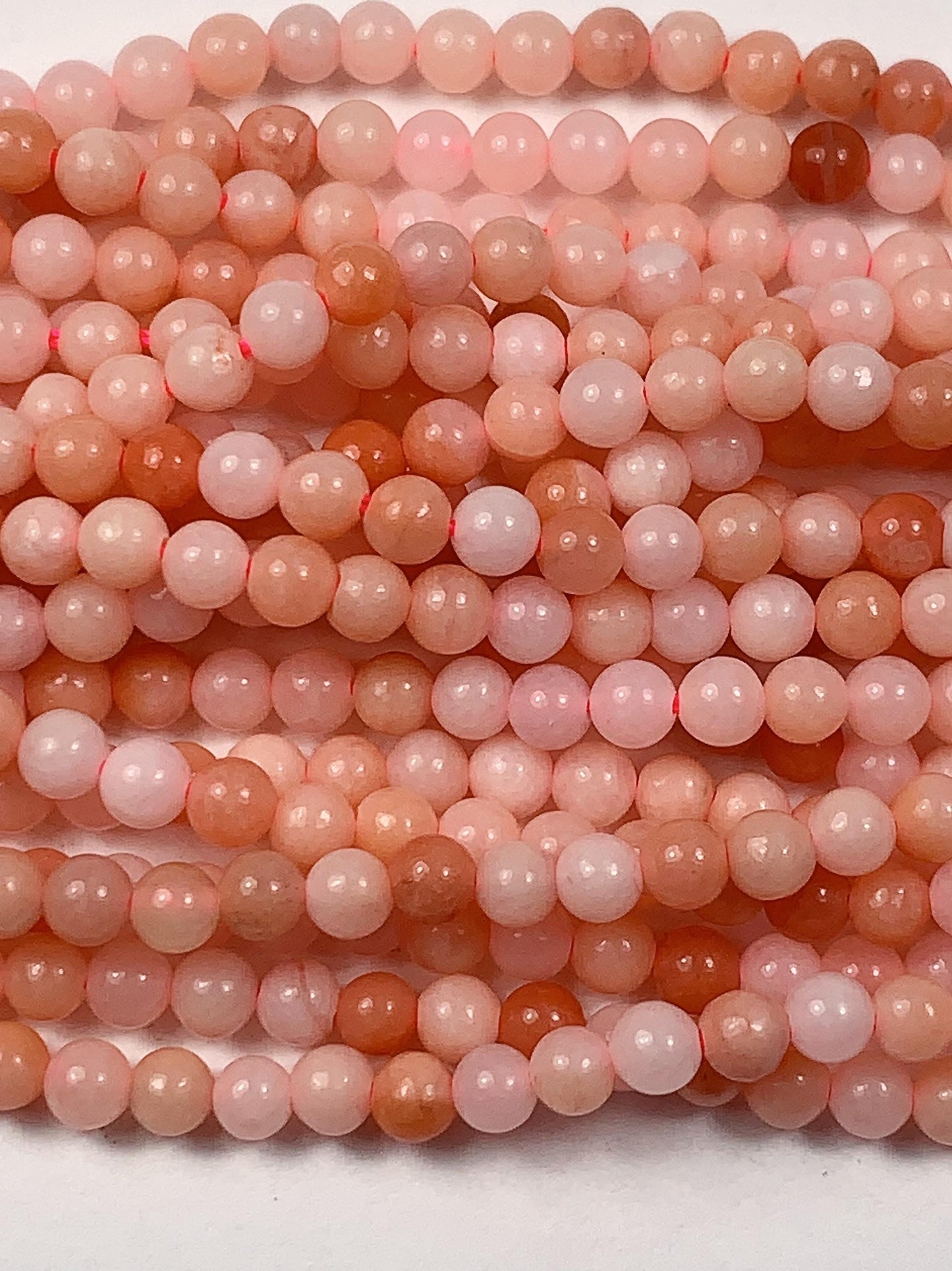 AAA Good Color Natural Peach Pink Aventurine Smooth Round Beads 15.5" Strand 2mm 3mm