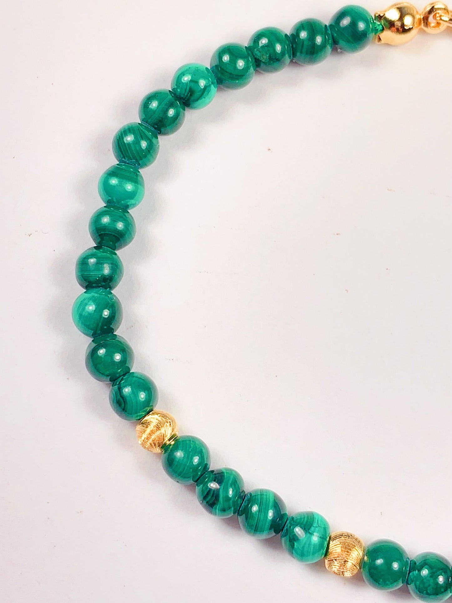 Malachite Bracelet Earrings Necklace Set: 14K Gold Filled Jewelry