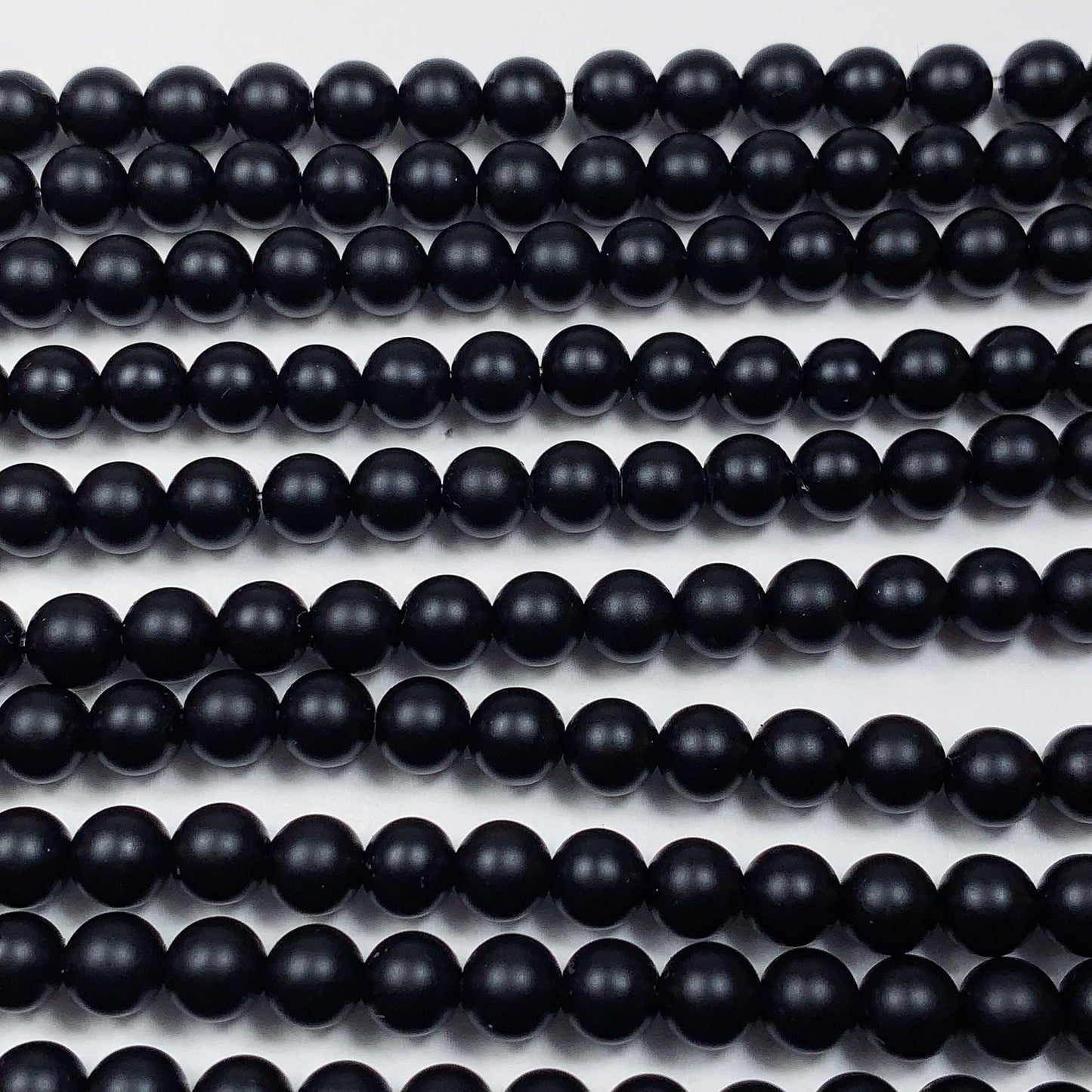 AAA Natural Black Tourmaline Smooth Round Beads 15.5" Strand Gemstone