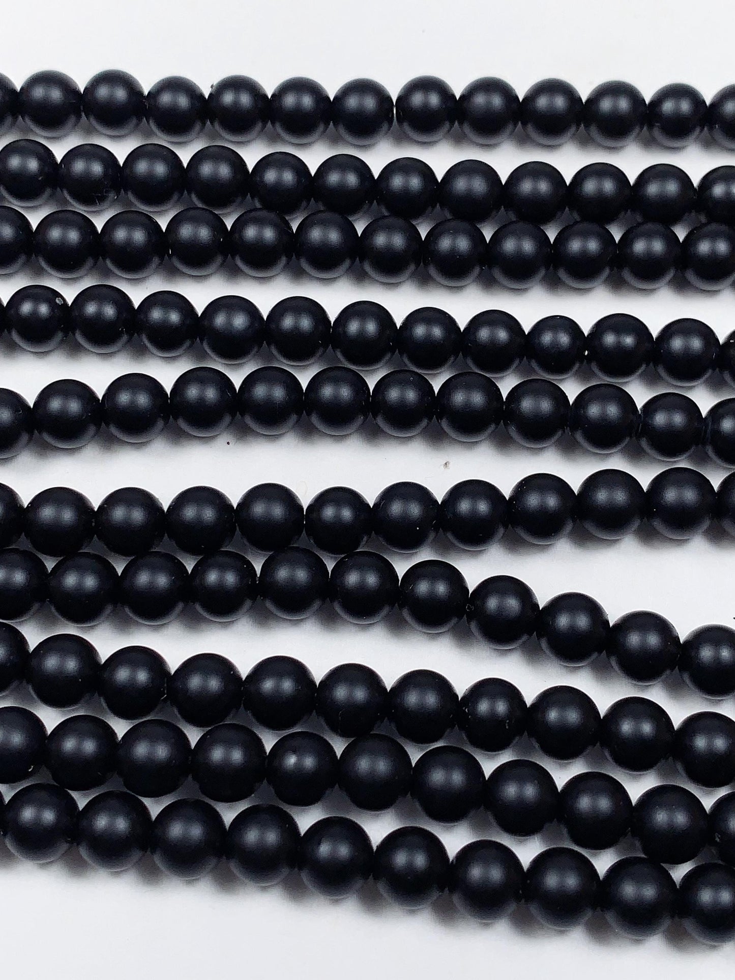 AAA Natural Black Tourmaline Smooth Round Beads 15.5" Strand Gemstone