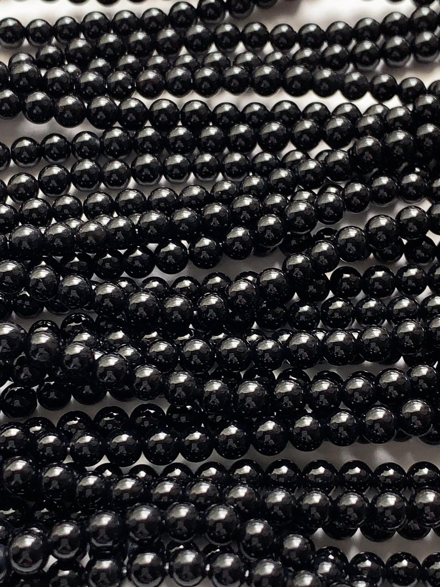 Grade AAA Genuine Natural  Black  Spinel Smooth Round Beads 15.5" Strand Gemstone 2mm 3mm 4mm 6mm 8mm 10mm 12mm 14mm 16mm 18mm 20mm