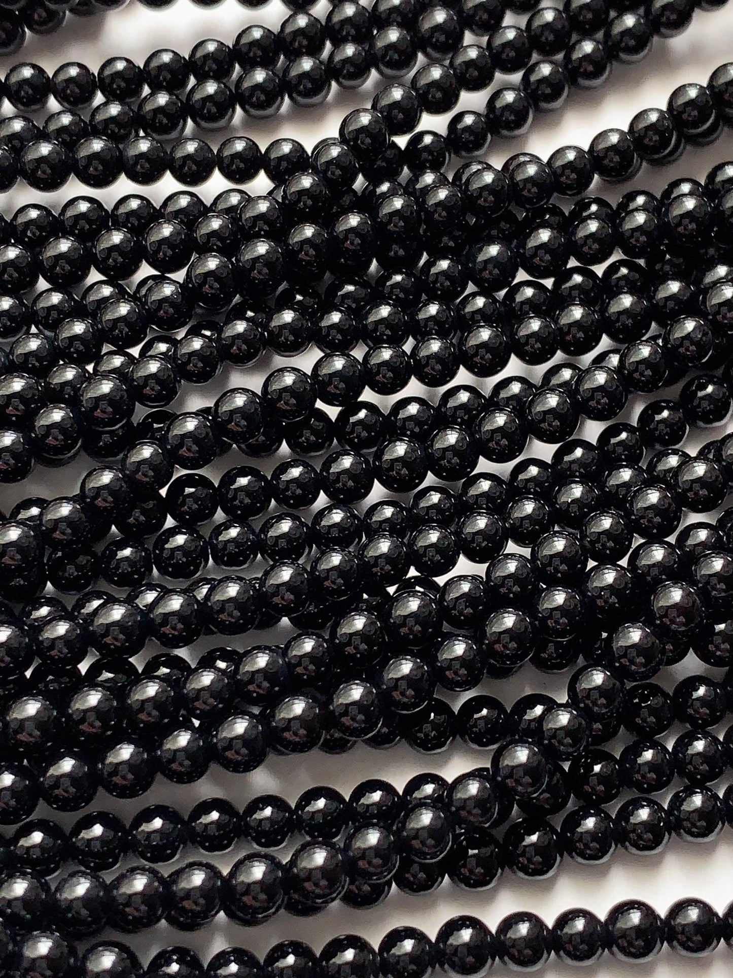 Grade AAA Genuine Natural  Black  Spinel Smooth Round Beads 15.5" Strand Gemstone 2mm 3mm 4mm 6mm 8mm 10mm 12mm 14mm 16mm 18mm 20mm