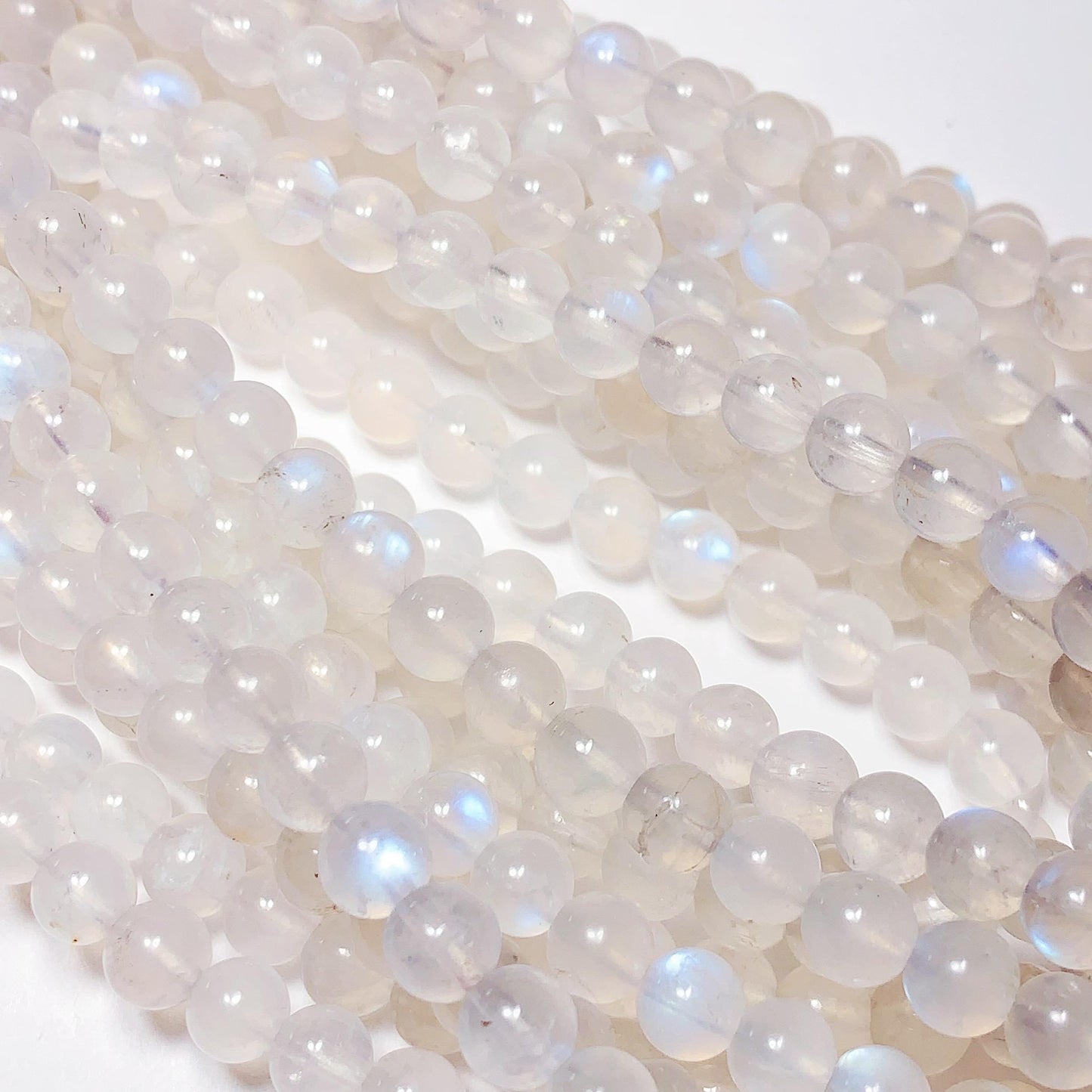 AAA Natural Blue Soft Translucent Moonstone Smooth Round Beads Gemstone 15.5  Strand 2mm 3mm 4mm 6mm 8mm 10mm Super High Quality