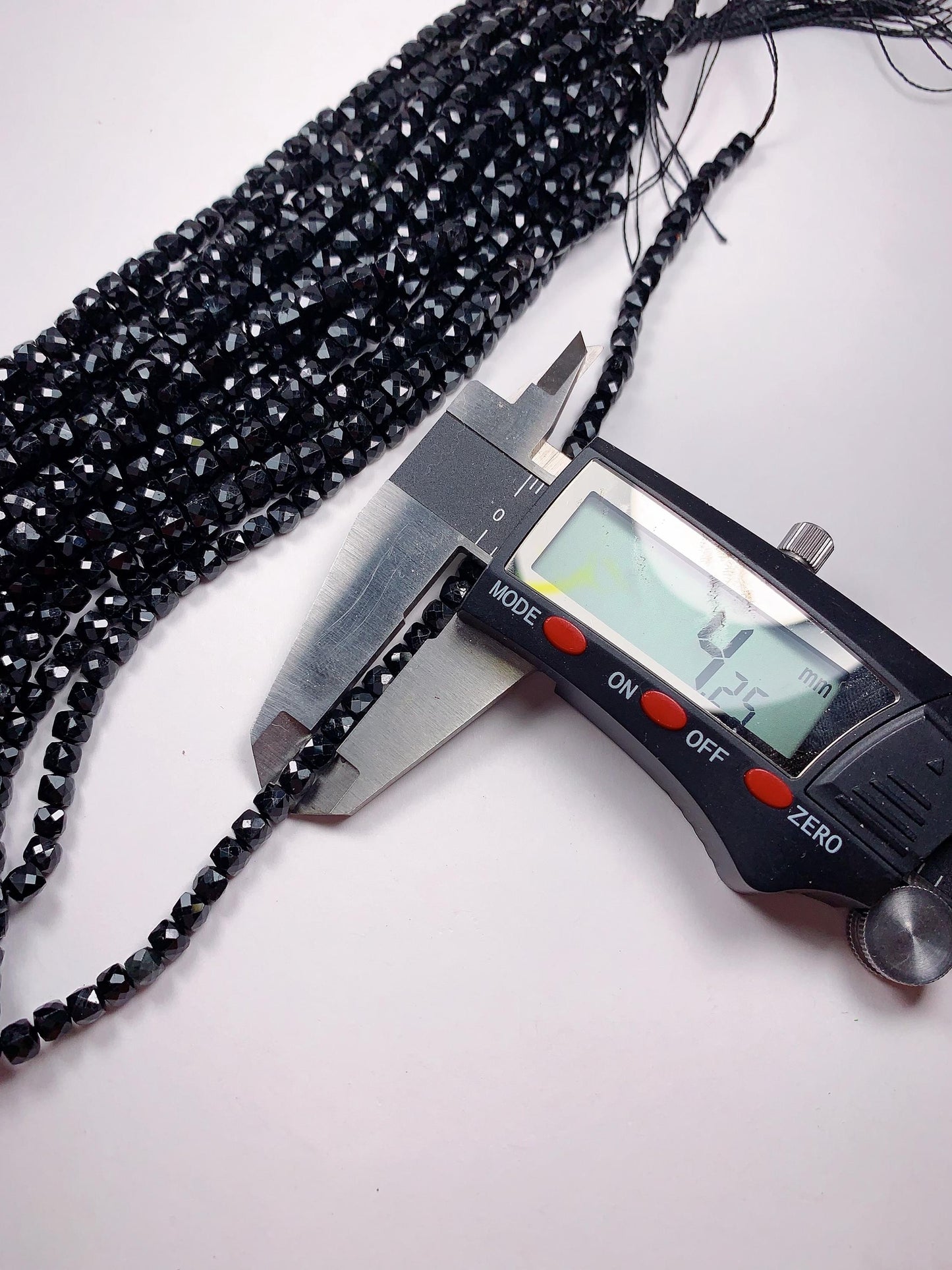 4.5mm AAA Natural Black Tourmaline Faceted Cube Beads Strand 15.5