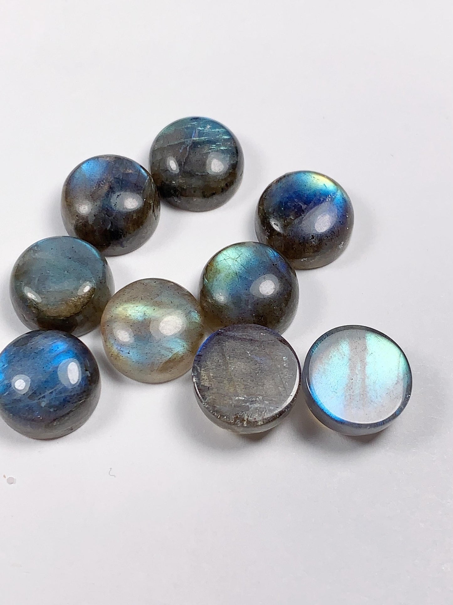 12mm Rainbow Labradorite Gemstone: Natural Round Cut Loose Gem
