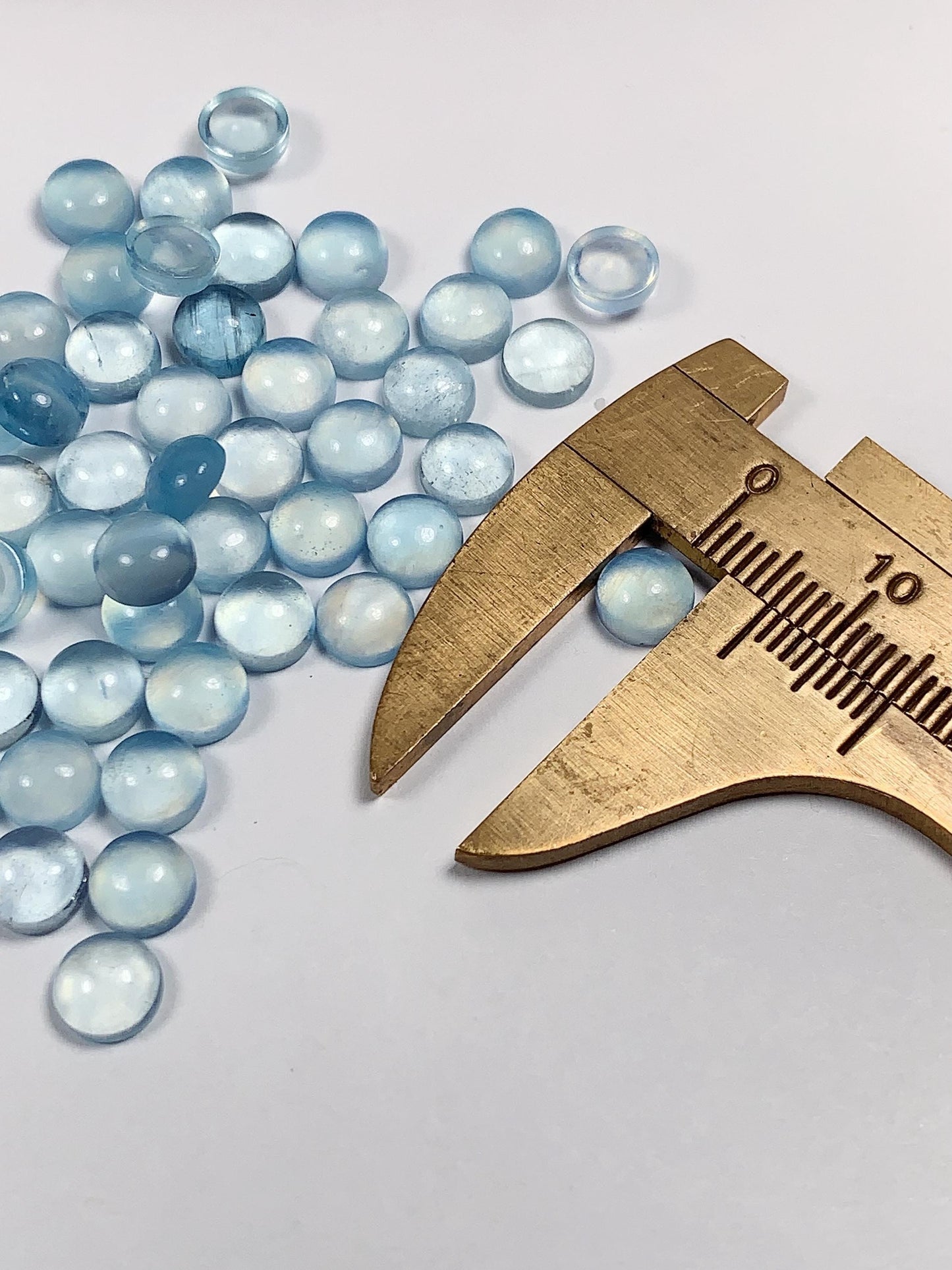 6mm Genuine Natural Blue and Gold Aquamarine Loose Gems Gemstone high quality