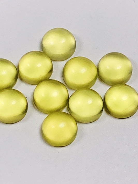 6mm Genuine Natural Yellow Gold Prehnite Loose Gems Gemstone high quality