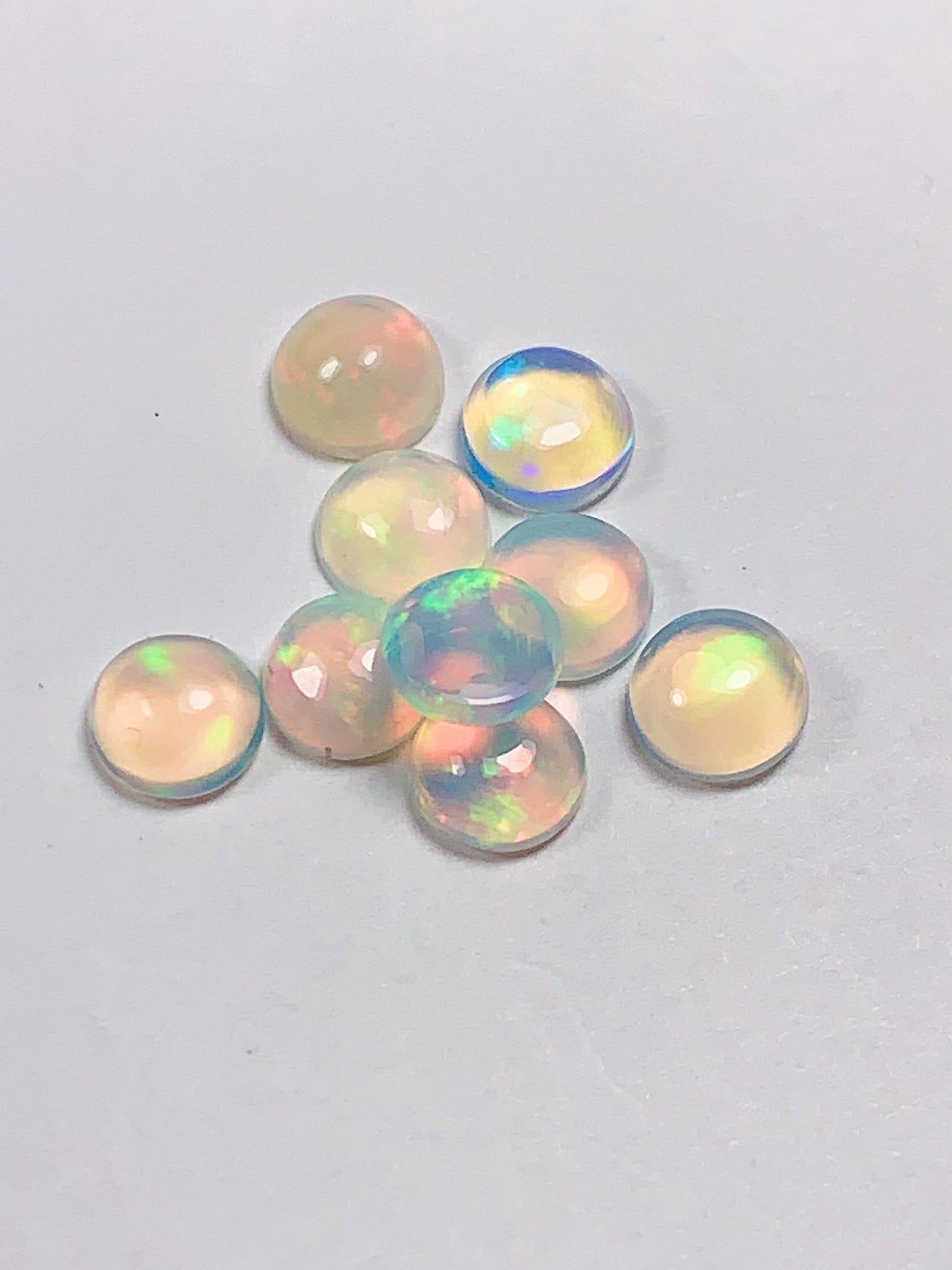 6mm Natural Rainbow Opal Gemstone: Round Cut Loose Gem