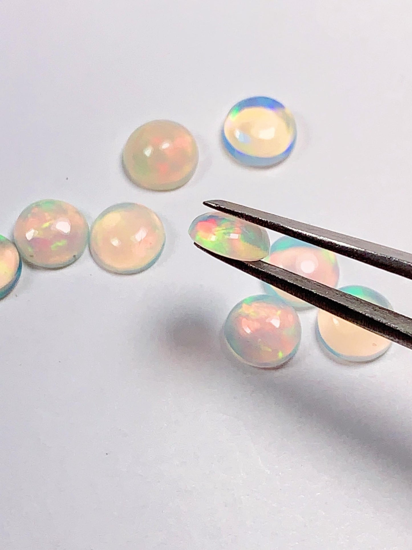 6mm Natural Rainbow Opal Gemstone: Round Cut Loose Gem