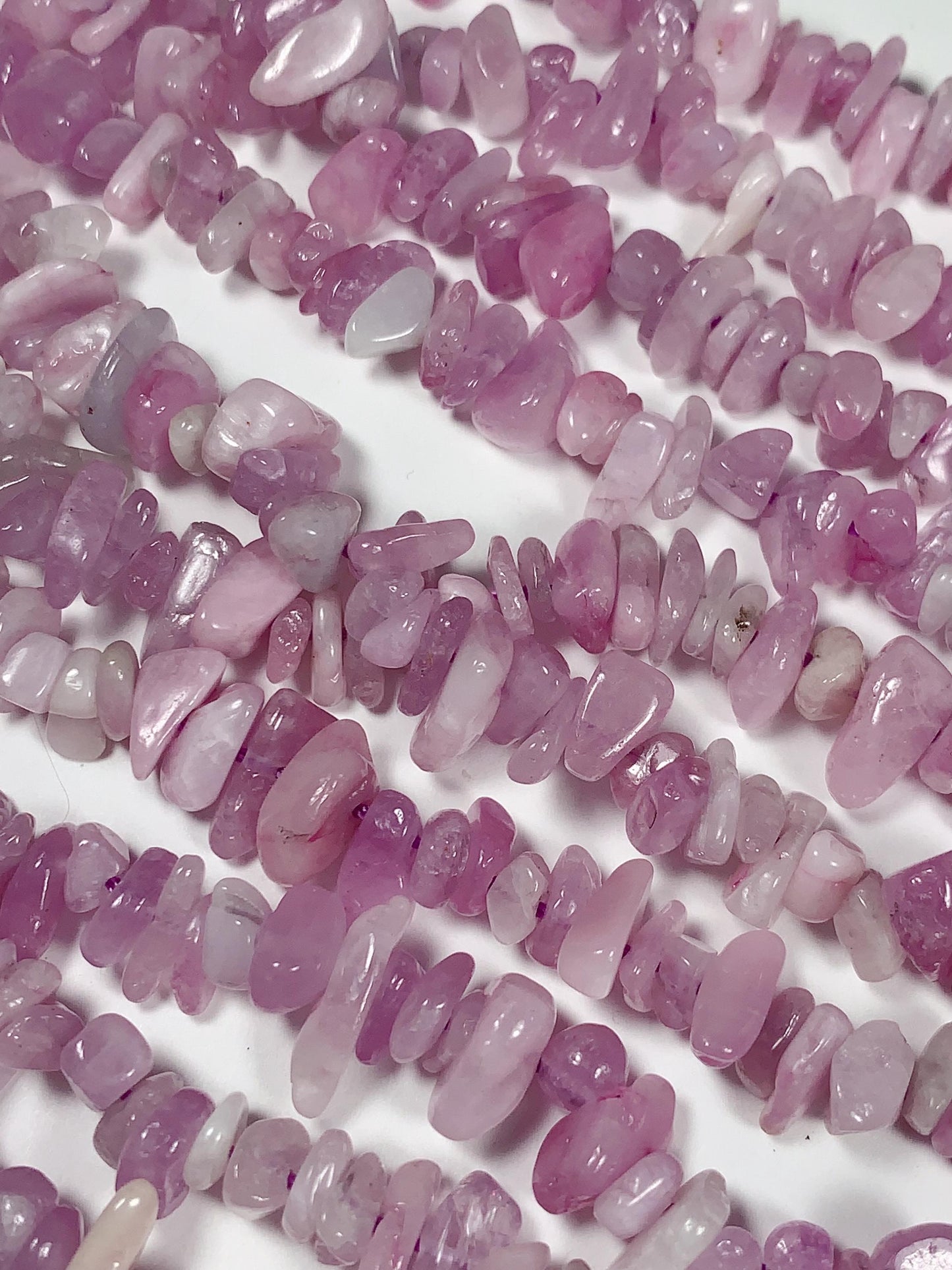5-12mm  Natural Genuine Purple Kunzite Nugget Pebble Irregular Shaped Chip Beads 15.5