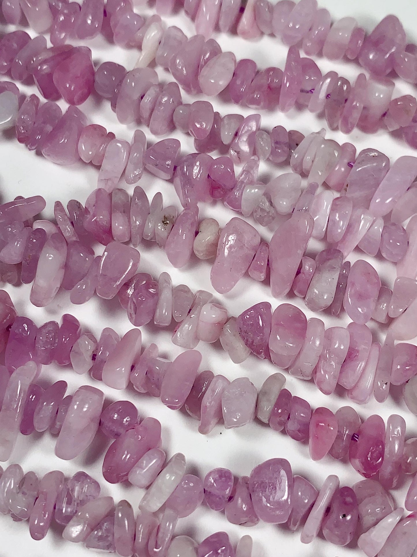 5-12mm  Natural Genuine Purple Kunzite Nugget Pebble Irregular Shaped Chip Beads 15.5