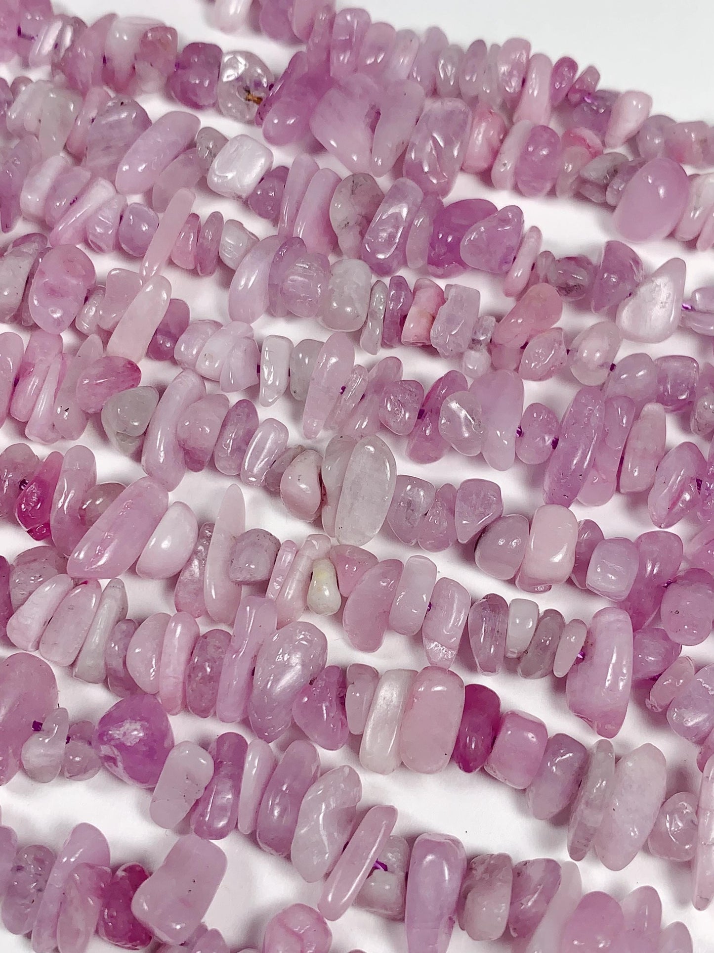 5-12mm  Natural Genuine Purple Kunzite Nugget Pebble Irregular Shaped Chip Beads 15.5