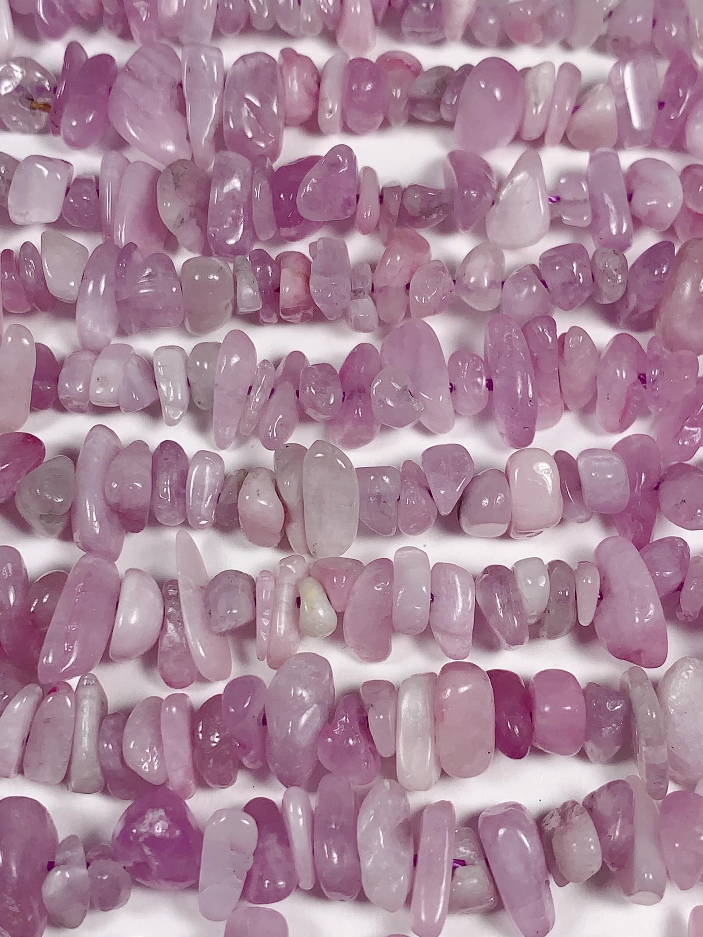5-12mm  Natural Genuine Purple Kunzite Nugget Pebble Irregular Shaped Chip Beads 15.5