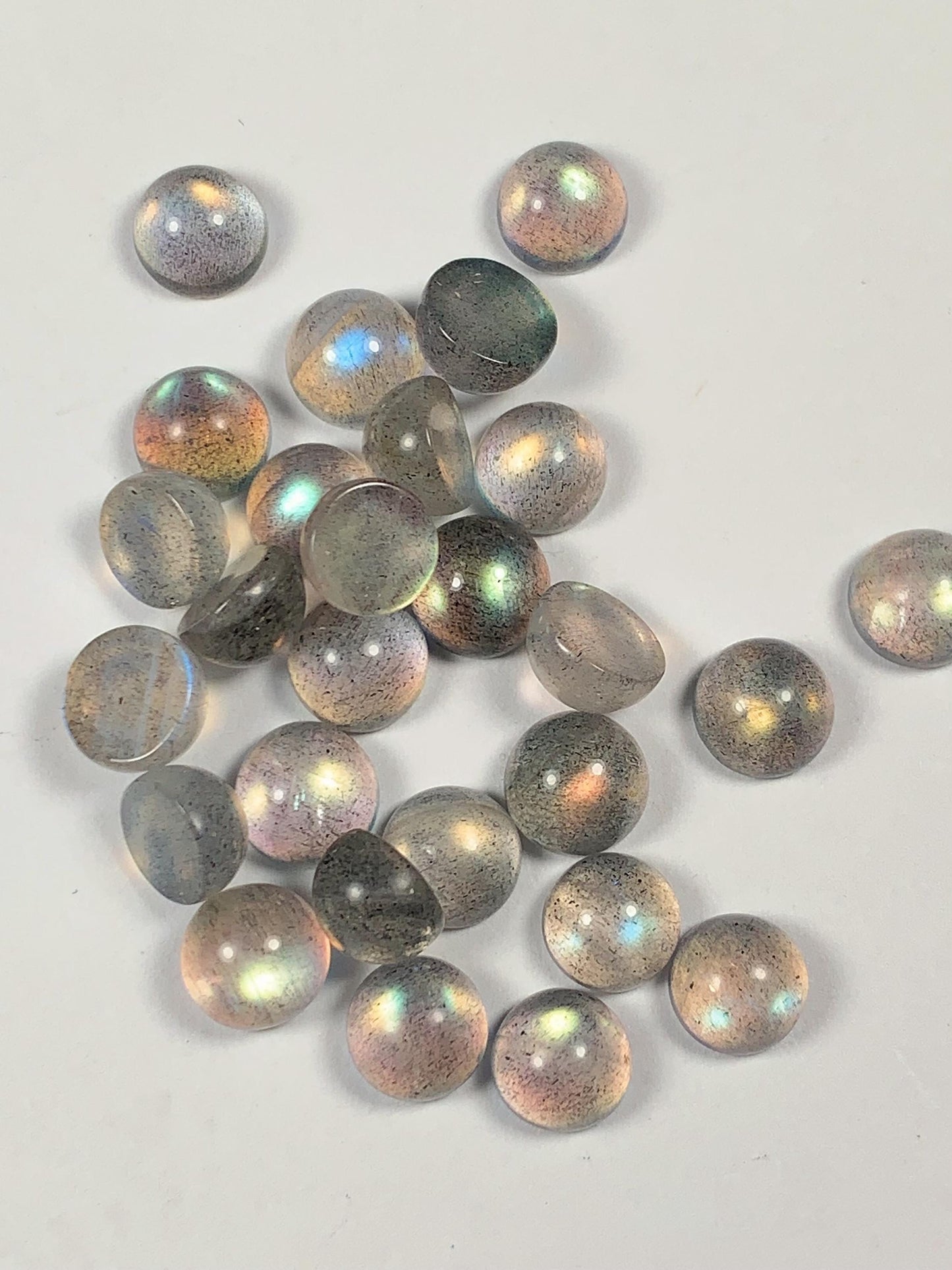 6mm Natural Rainbow Labradorite Gemstone: Round Cut Loose Gem
