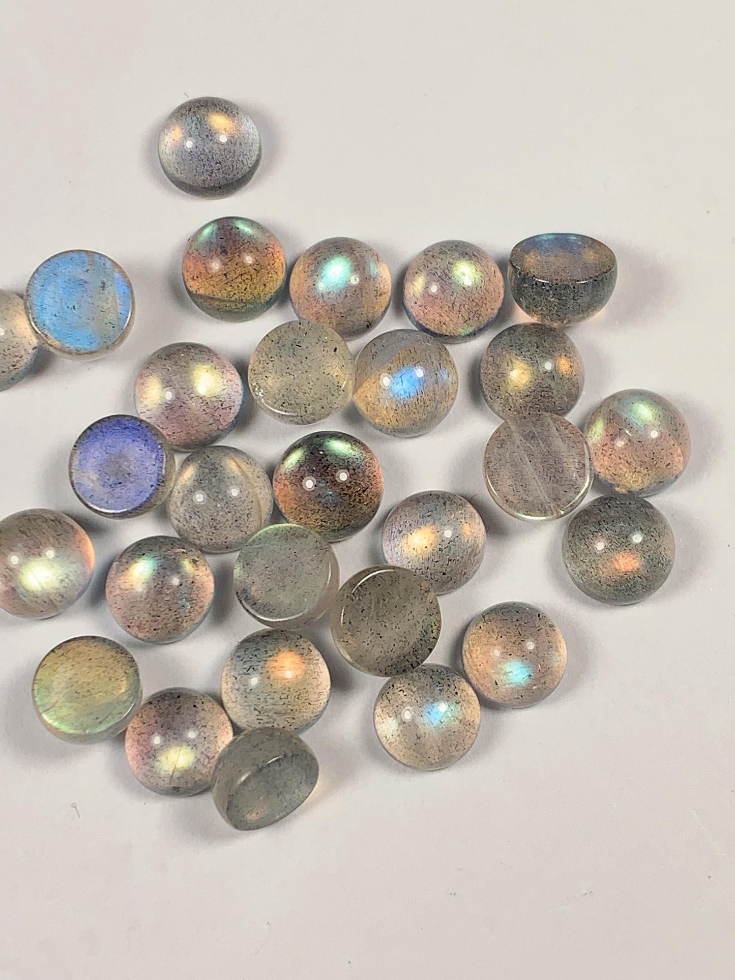 6mm Natural Rainbow Labradorite Gemstone: Round Cut Loose Gem