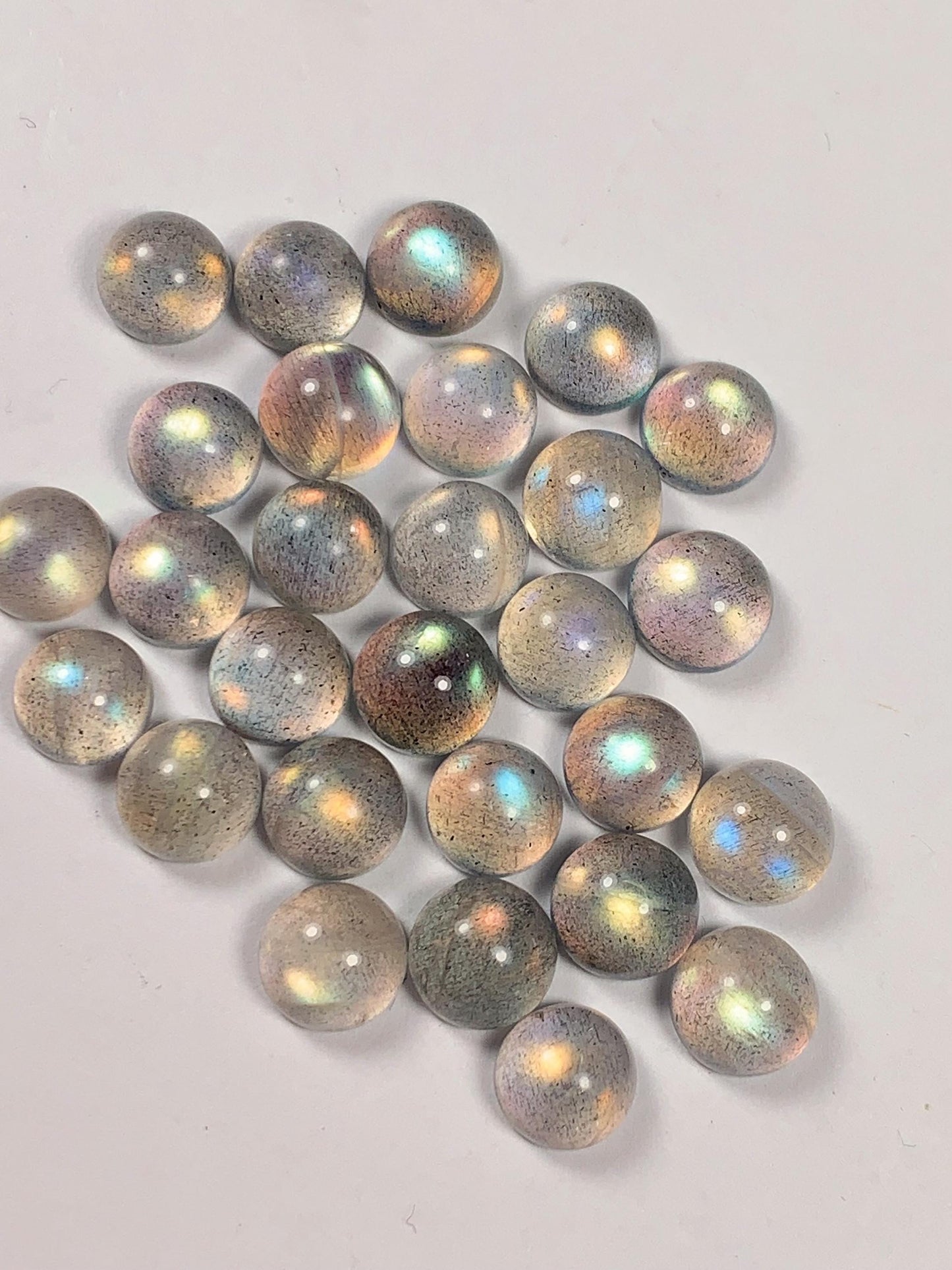 6mm Natural Rainbow Labradorite Gemstone: Round Cut Loose Gem