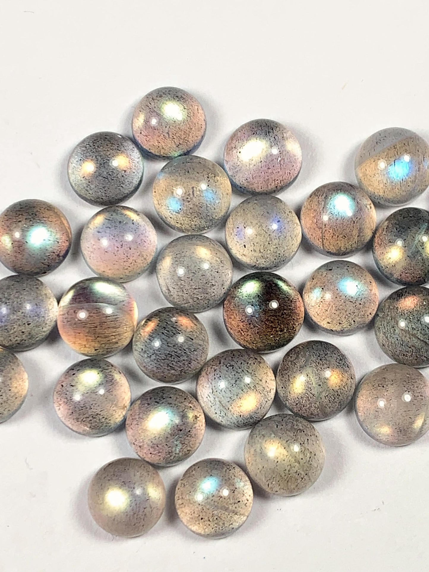 6mm Natural Rainbow Labradorite Gemstone: Round Cut Loose Gem