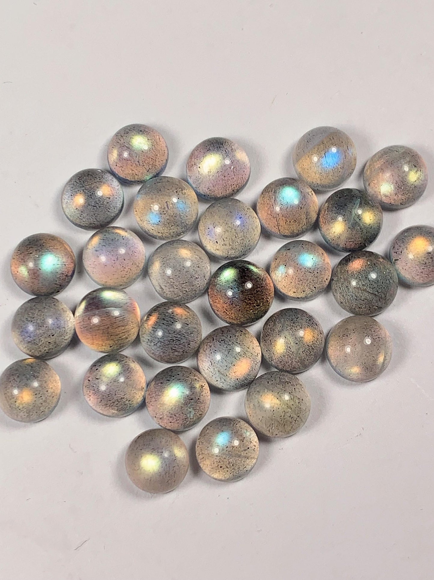 6mm Natural Rainbow Labradorite Gemstone: Round Cut Loose Gem
