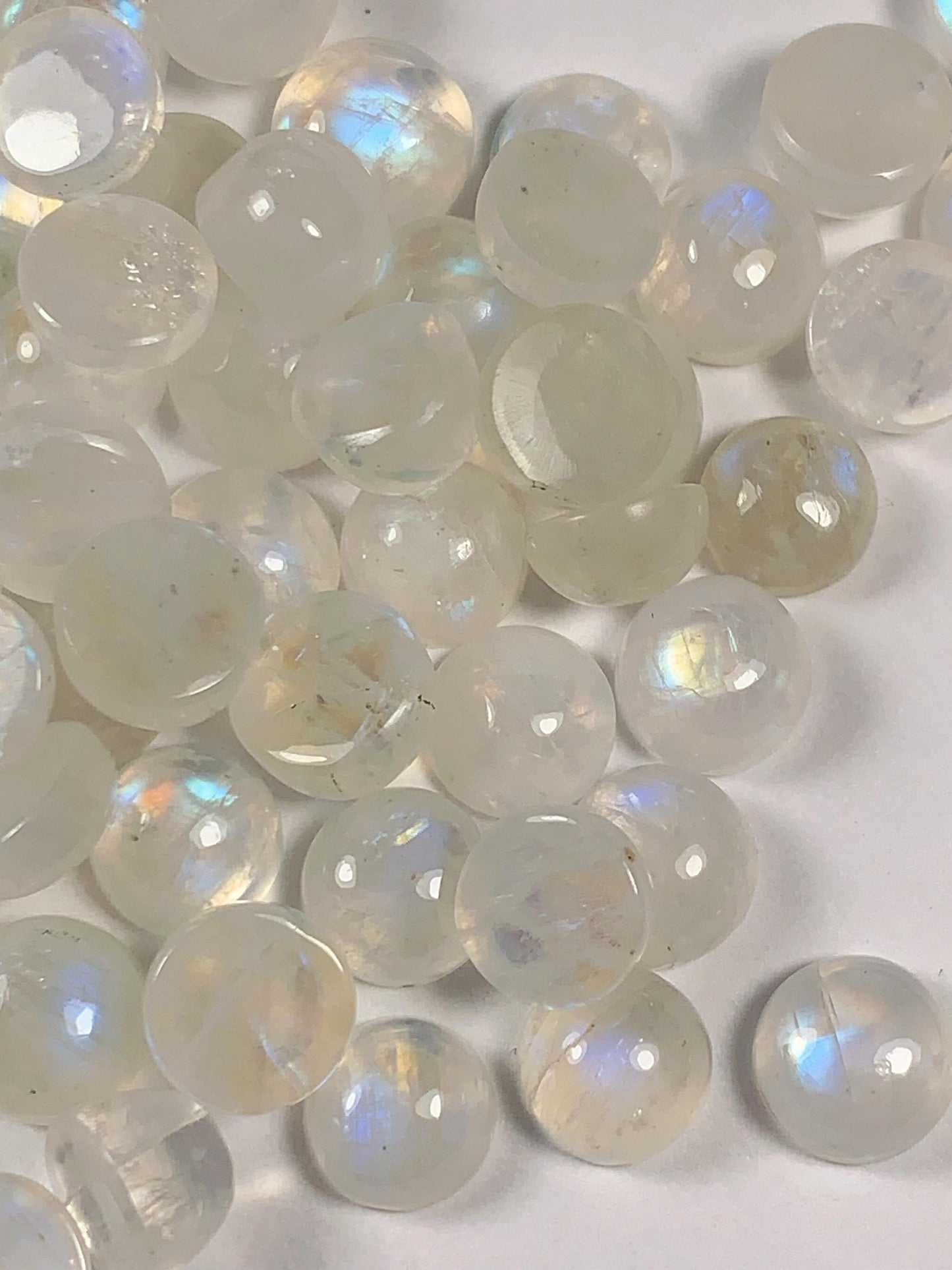 6mm Natural Blue Moonstone Gemstone: Round Cut Loose Gem