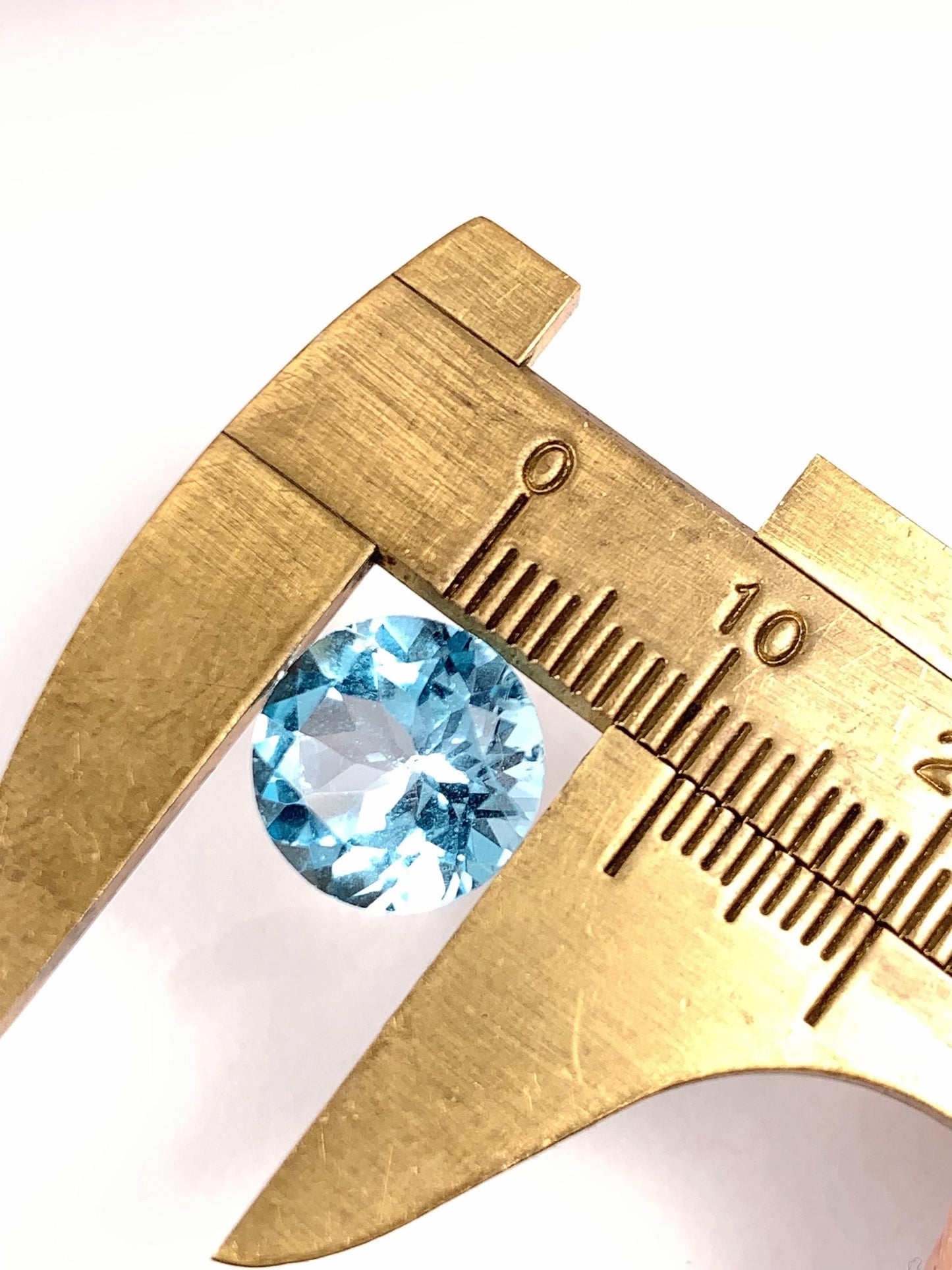 11mm Grade AAA Genuine Natural Blue Topaz  Loose Gems Gemstone faceted round cut
