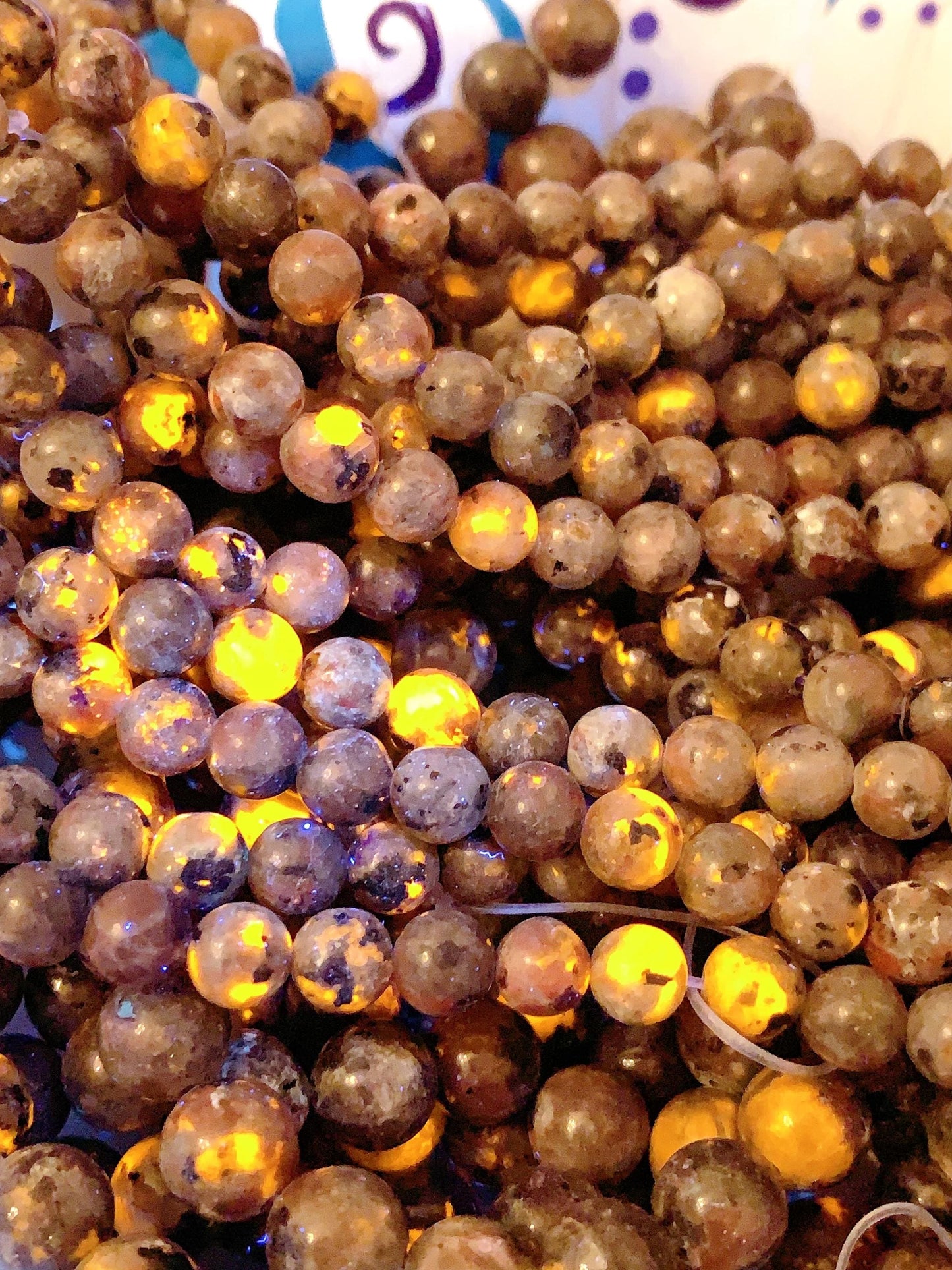 AAA Yooperlite Smooth Bead Strand: Natural Red Gray Black Sodalite, UV Reactive, 4mm 6mm 8mm 10mm 12mm 14mm 16mm 18mm 20mm