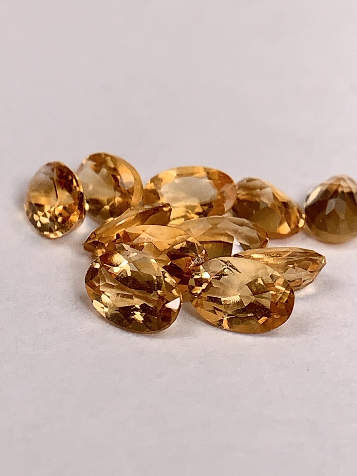 6mmx4mm Grade AAA Genuine Natural Yellow Citrine Loose Gems Gemstone faceted oval cut
