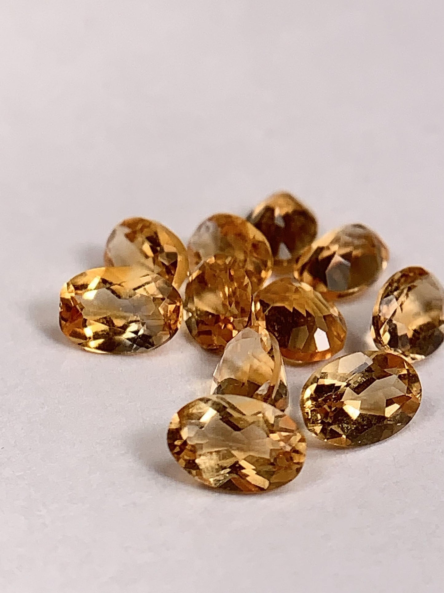 6mmx4mm Grade AAA Genuine Natural Yellow Citrine Loose Gems Gemstone faceted oval cut