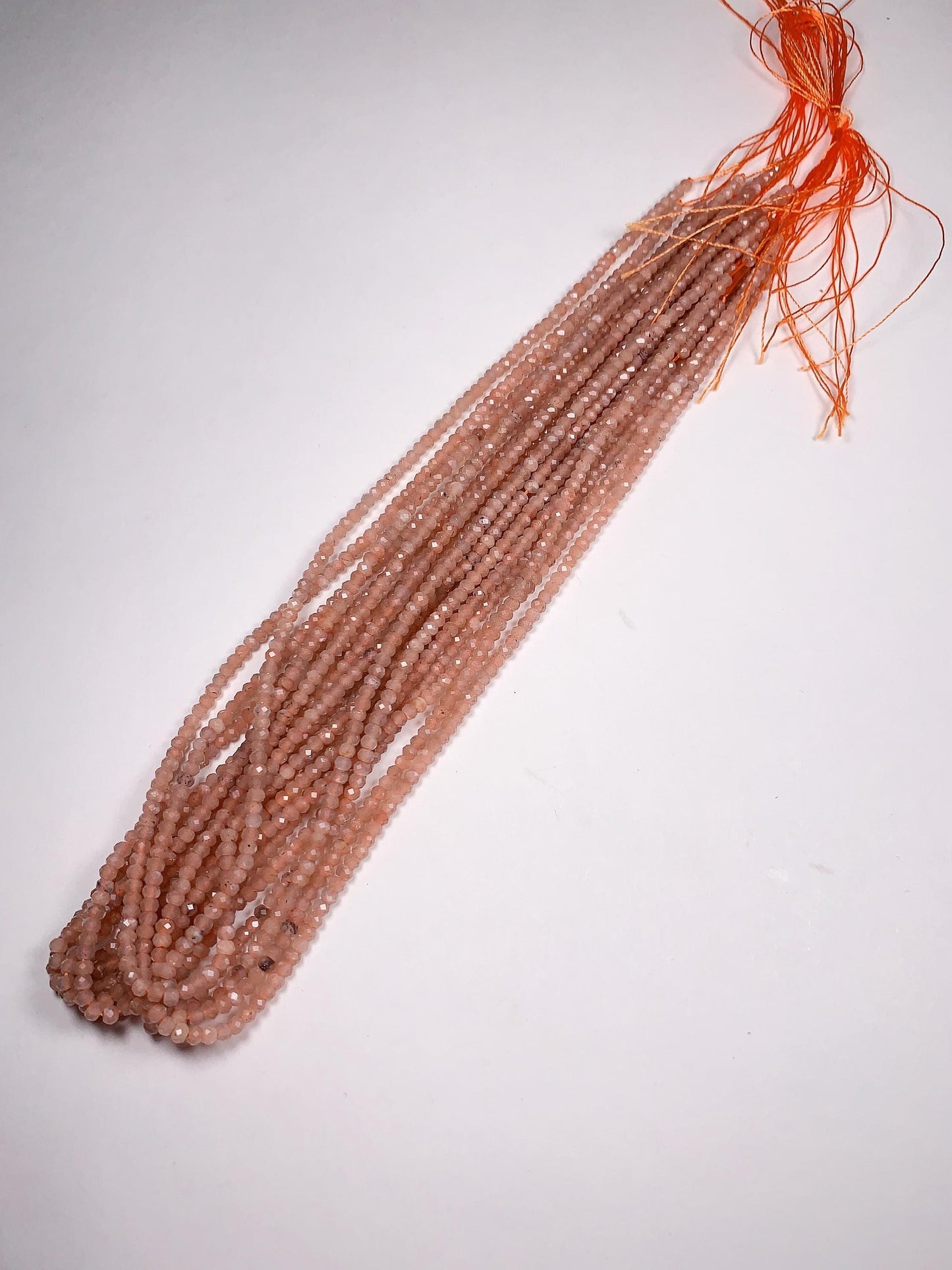 2x3mm  Grade AAA Natural light Orange Sunstone Faceted Rondelle Beads 15.5" Strand