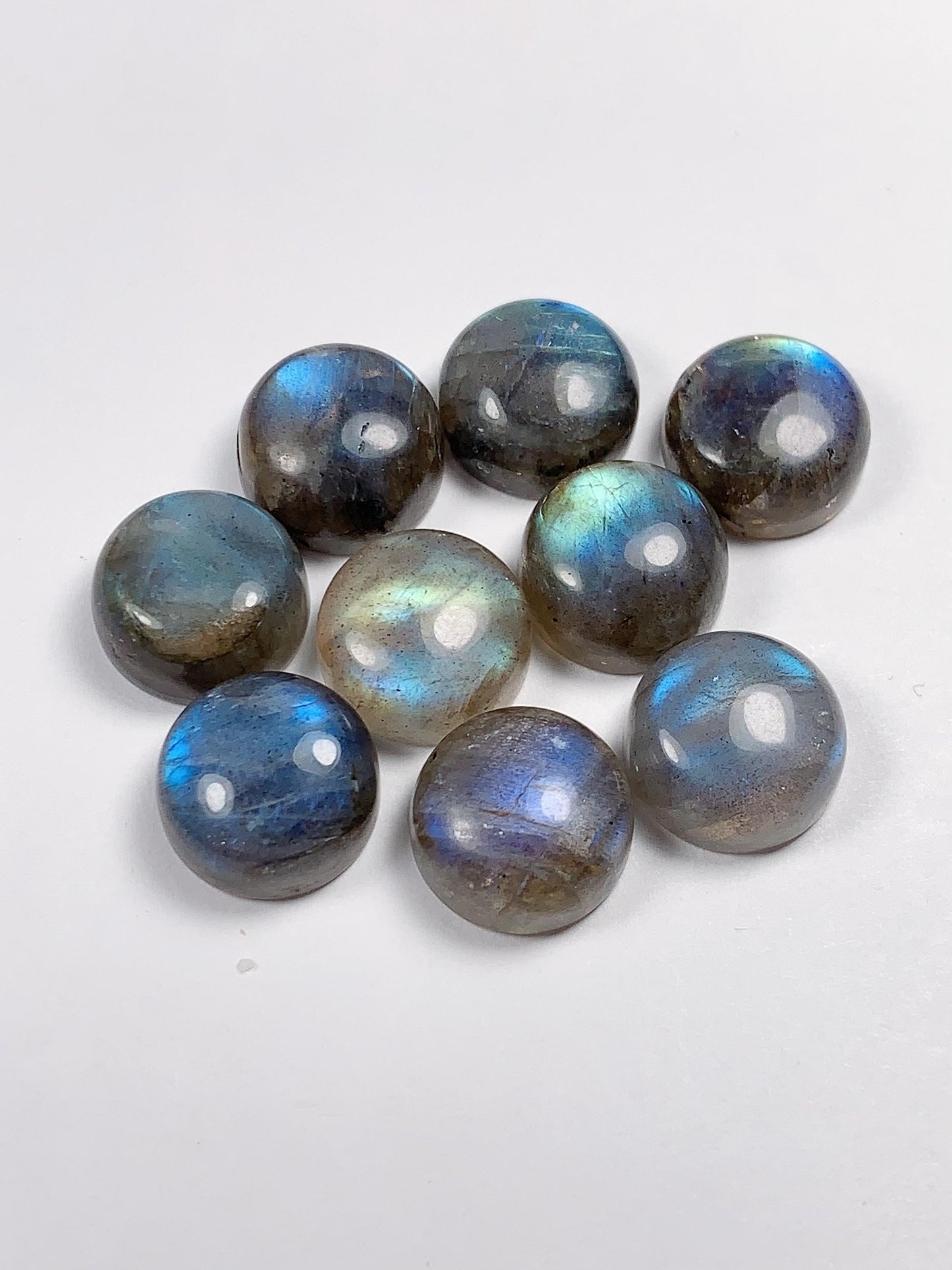 12mm Rainbow Labradorite Gemstone: Natural Round Cut Loose Gem