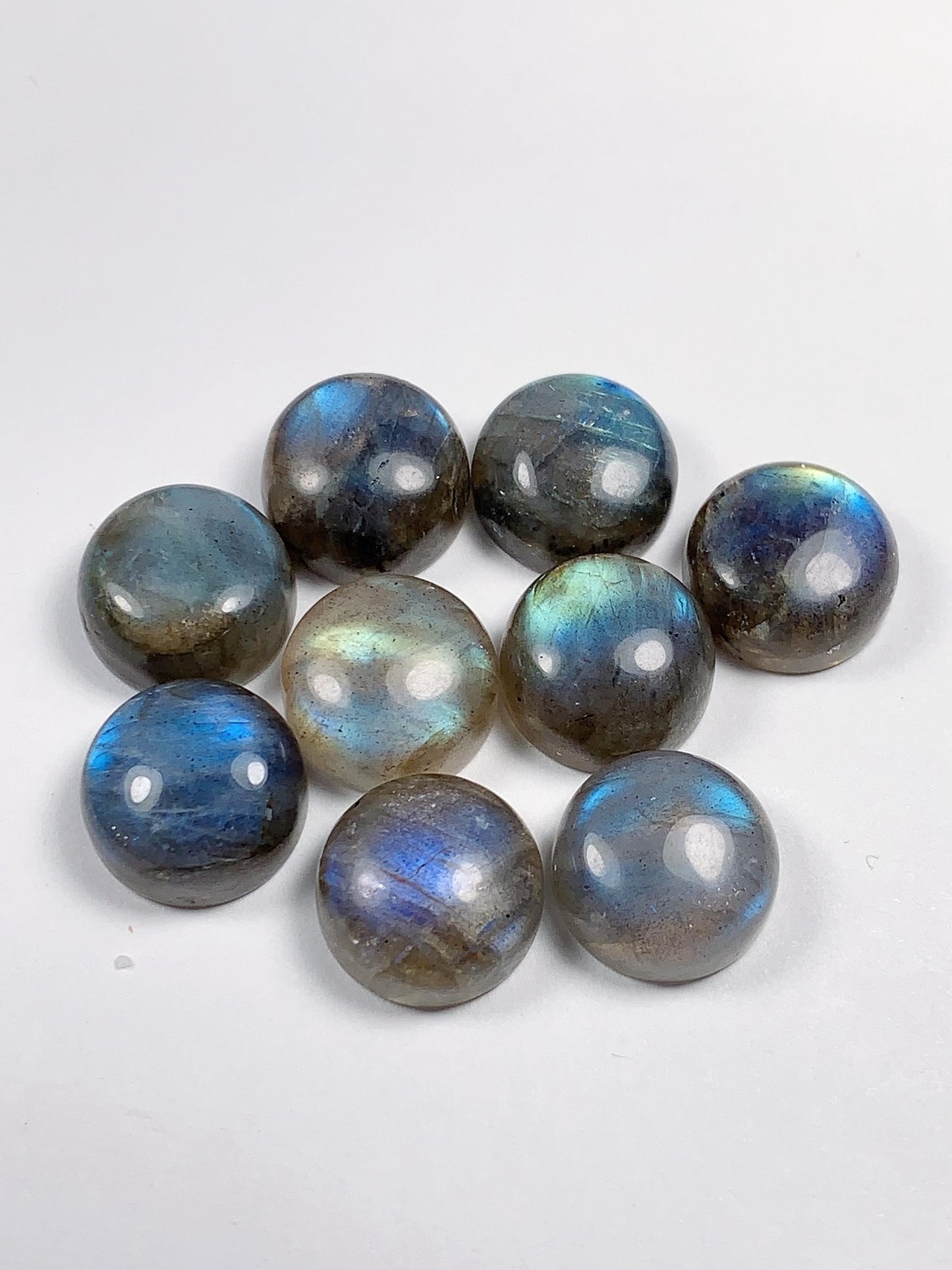 12mm Rainbow Labradorite Gemstone: Natural Round Cut Loose Gem