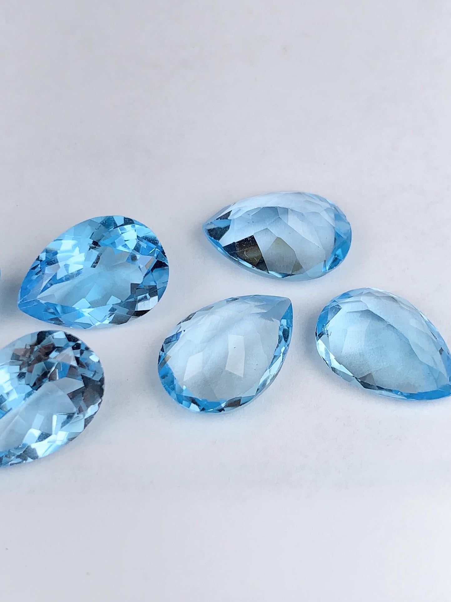 8x10mm  Grade AAA Genuine Natural Blue Topaz Loose Gems Gemstone faceted oval cut
