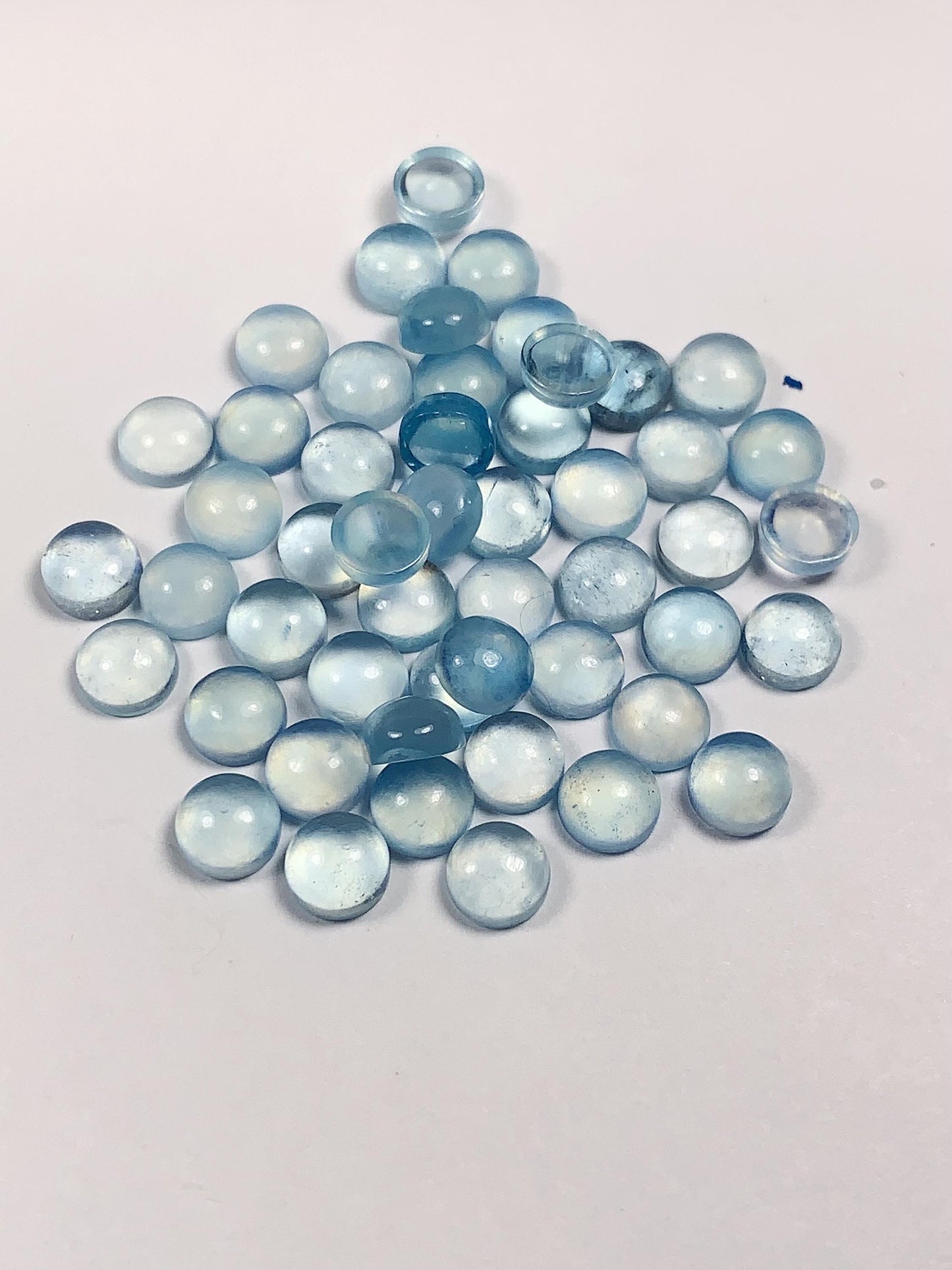6mm Genuine Natural Blue and Gold Aquamarine Loose Gems Gemstone high quality