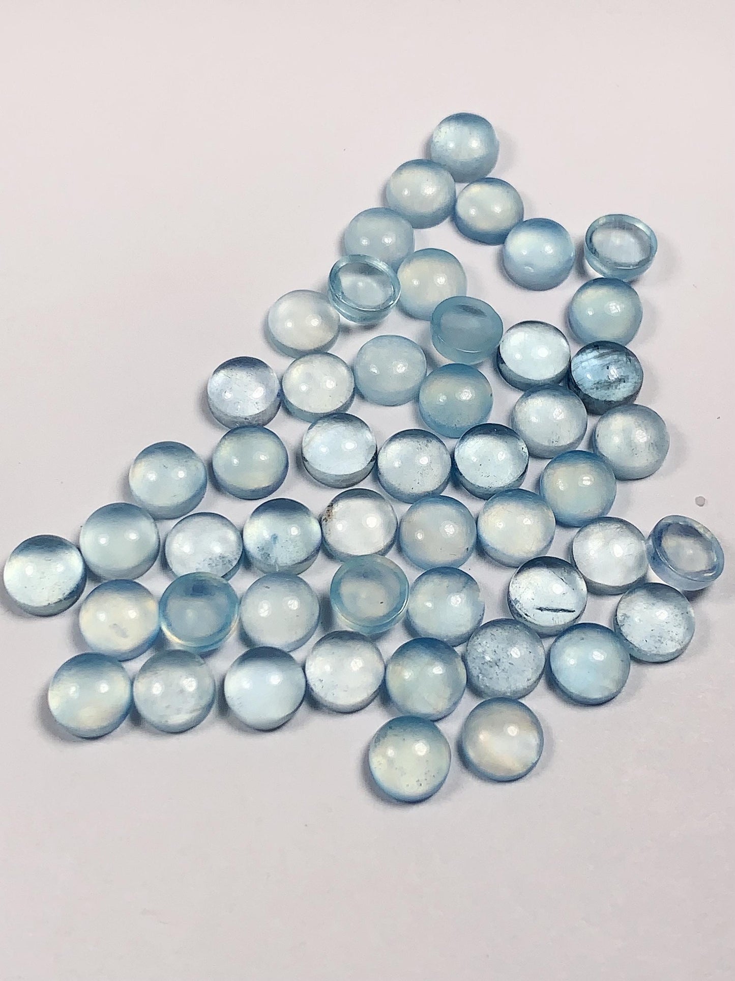 6mm Genuine Natural Blue and Gold Aquamarine Loose Gems Gemstone high quality