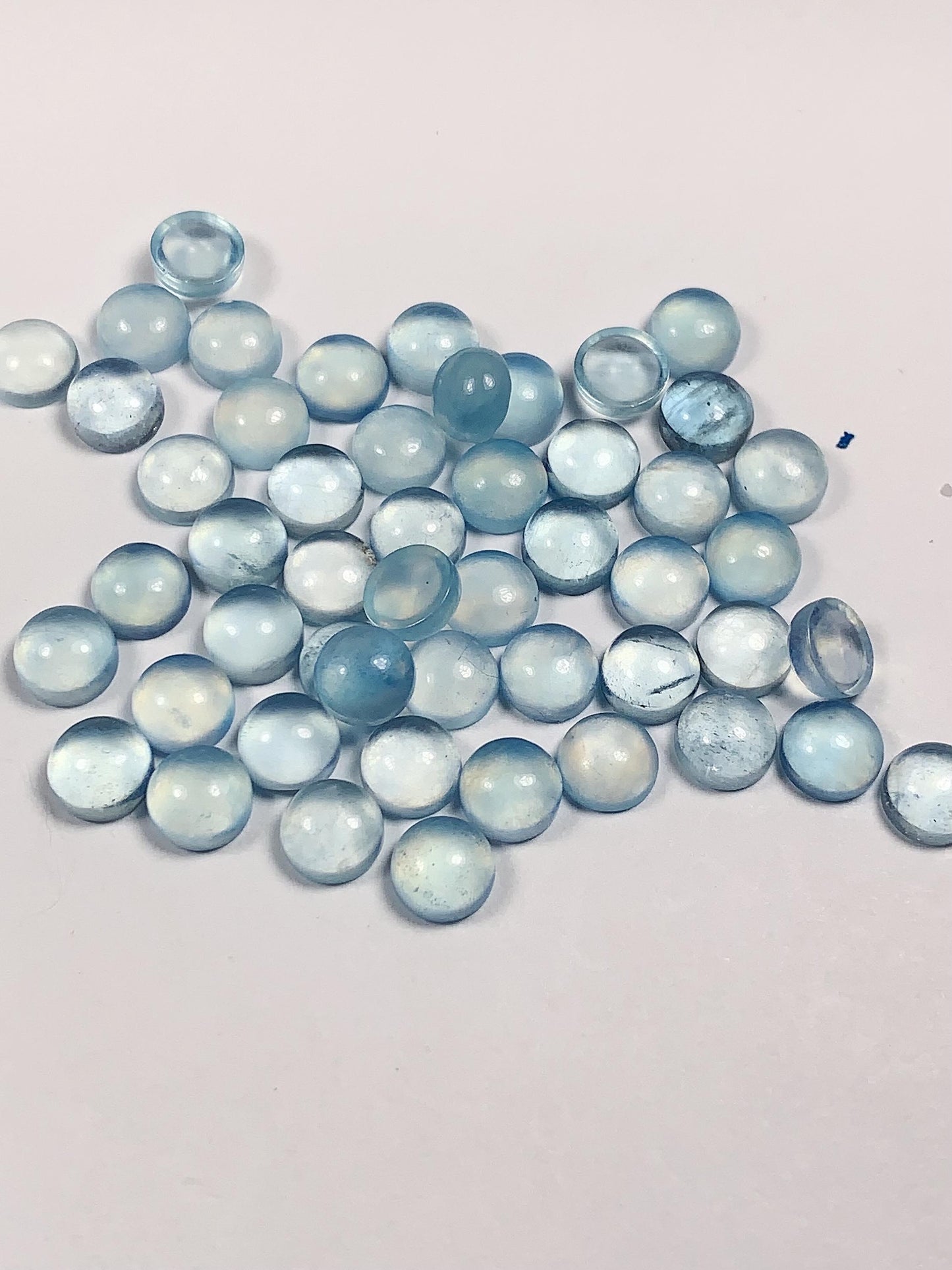 6mm Genuine Natural Blue and Gold Aquamarine Loose Gems Gemstone high quality