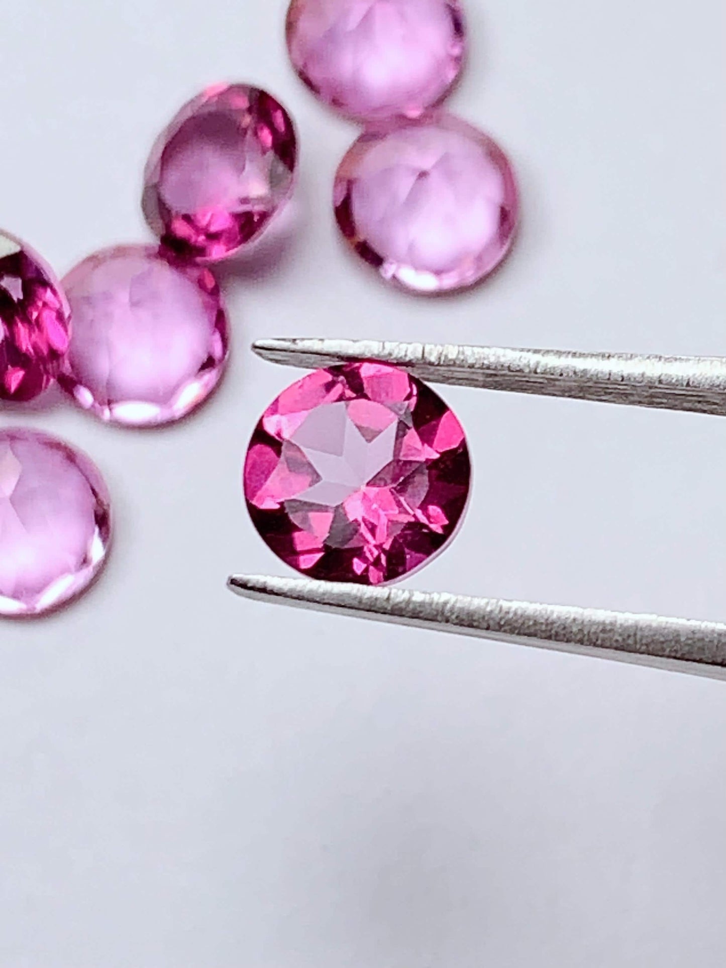 6mm Grade AAA Genuine Natural Pink Topaz  Loose Gems Gemstone faceted round cut