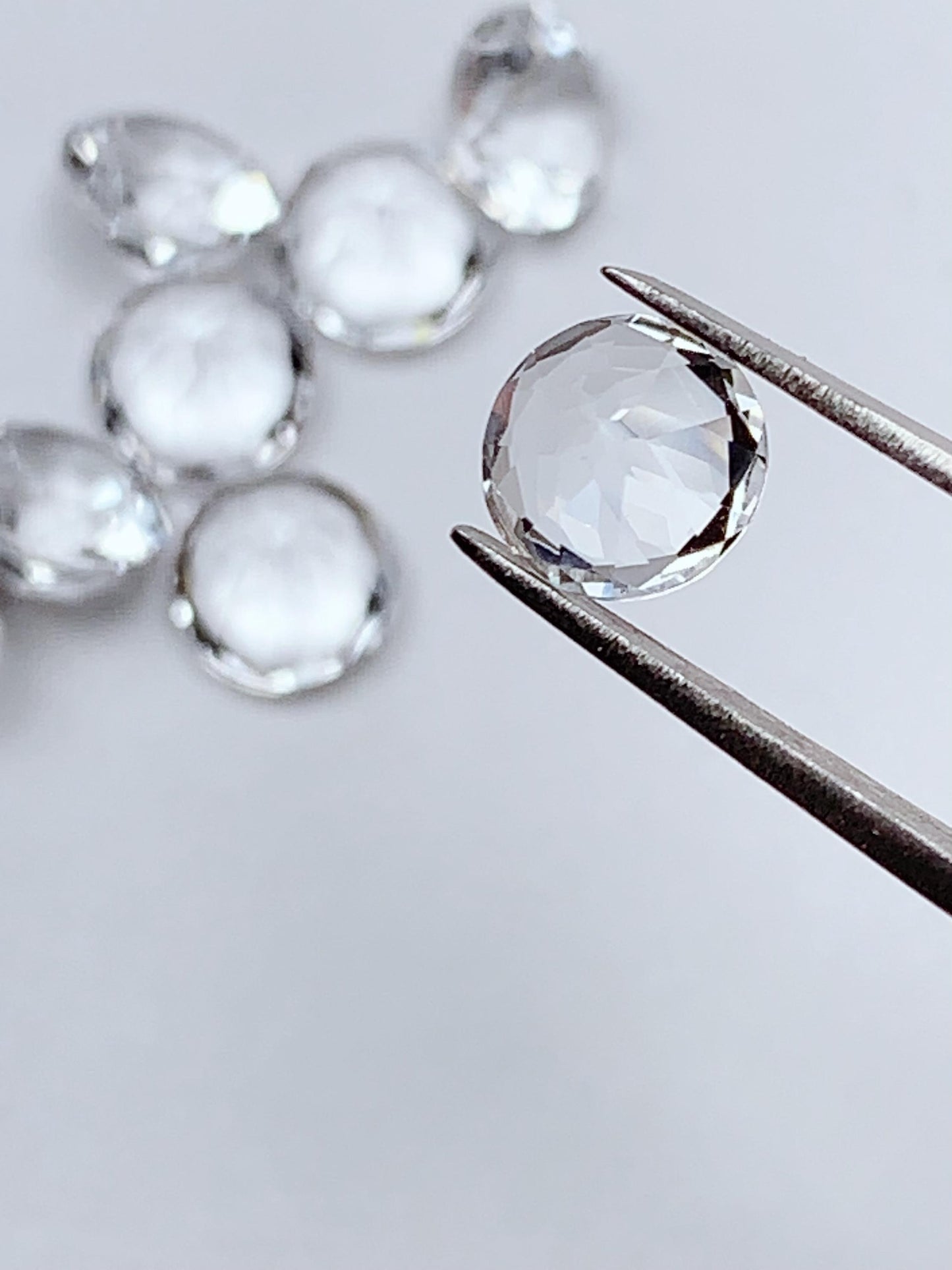 6mm Grade AAA Genuine Natural White Topaz  Loose Gems Gemstone faceted round cut