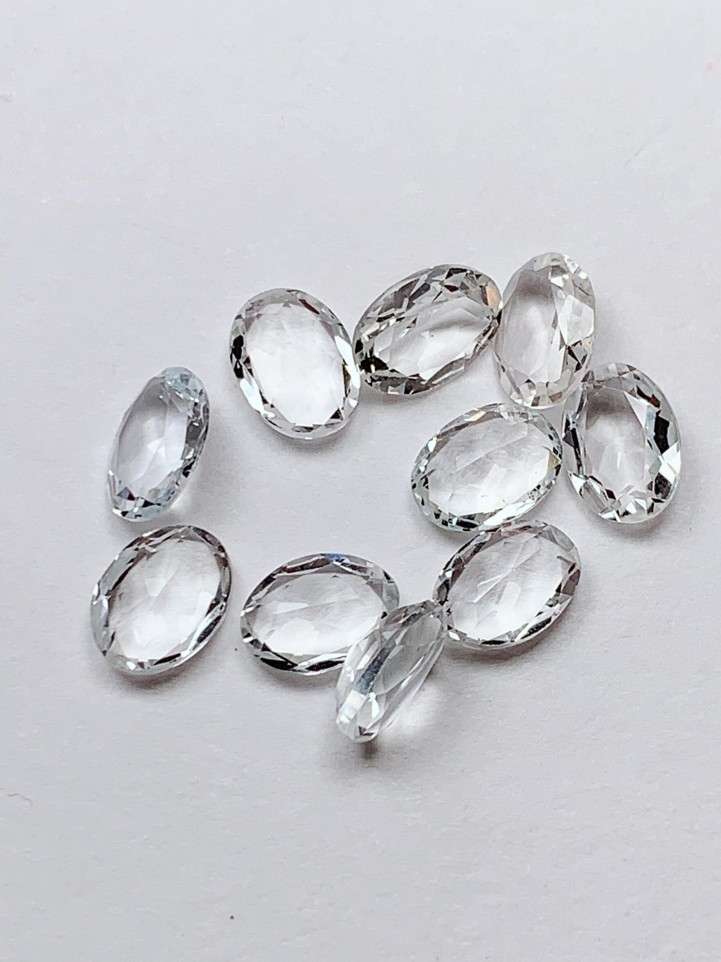 5x7mm  Grade AAA Genuine Natural White Topaz Loose Gems Gemstone faceted oval cut