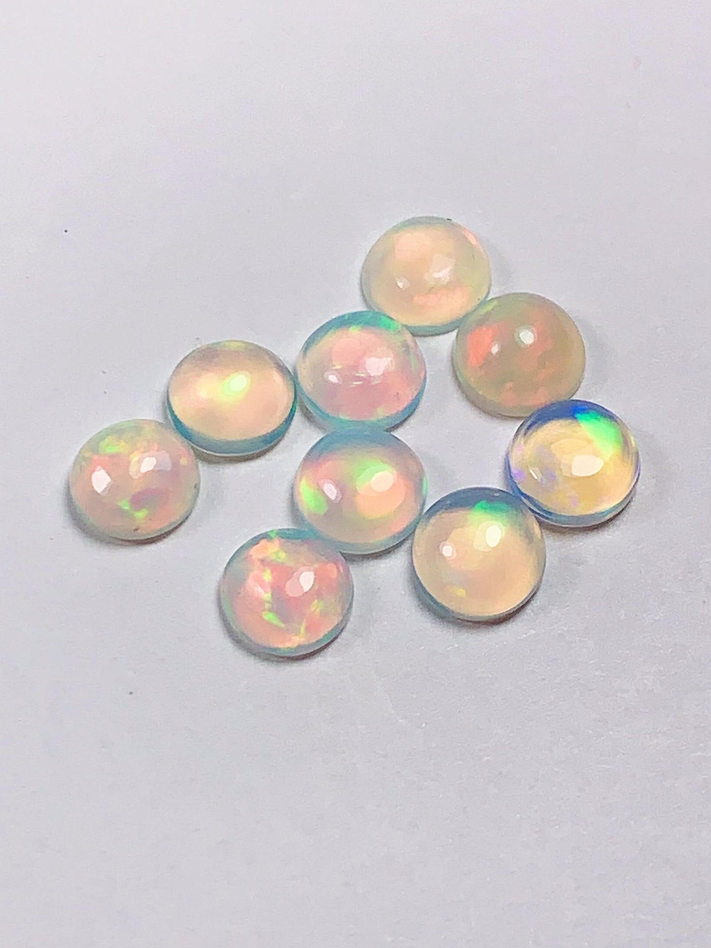6mm Natural Rainbow Opal Gemstone: Round Cut Loose Gem