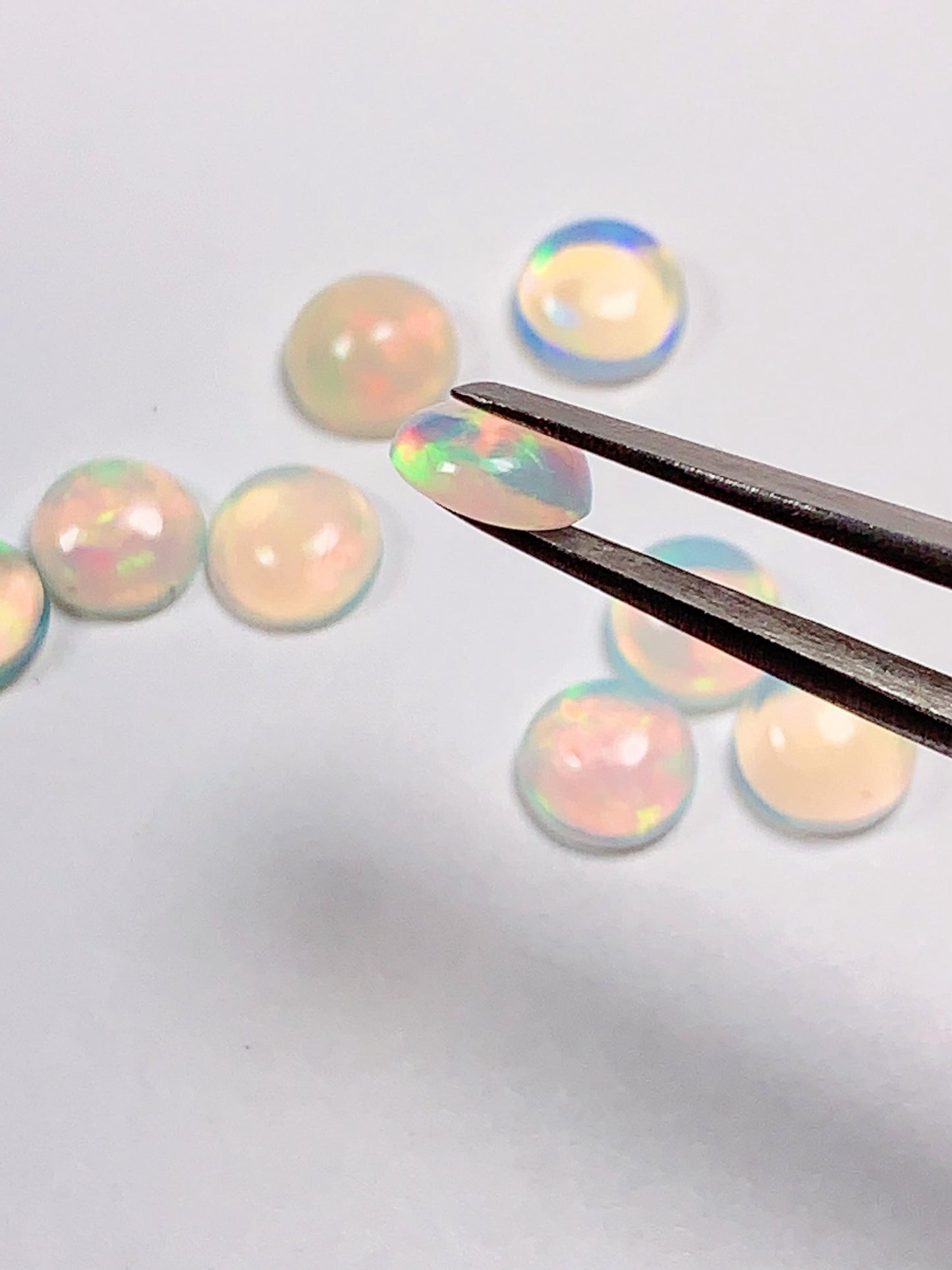6mm Natural Rainbow Opal Gemstone: Round Cut Loose Gem