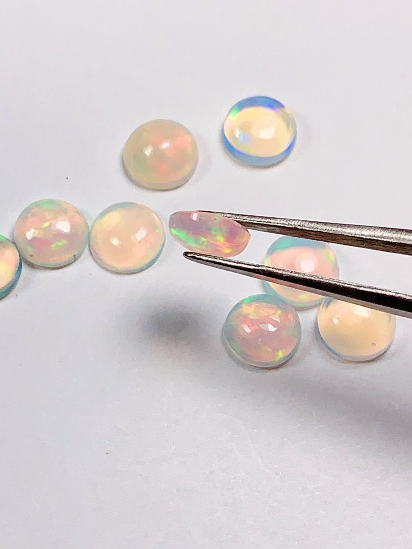 6mm Natural Rainbow Opal Gemstone: Round Cut Loose Gem