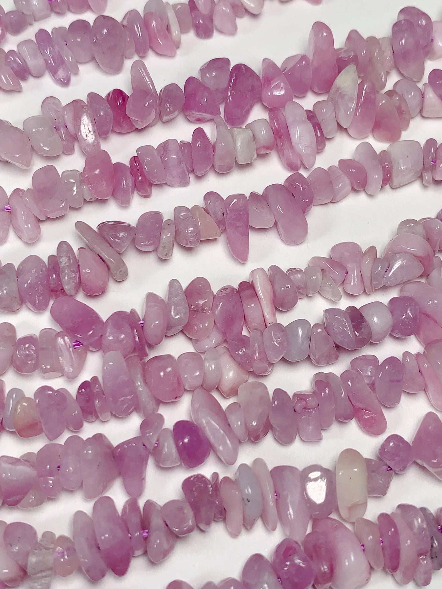 5-12mm  Natural Genuine Purple Kunzite Nugget Pebble Irregular Shaped Chip Beads 15.5