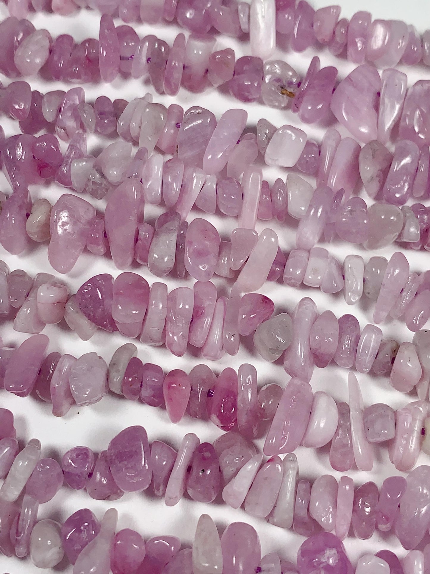 5-12mm  Natural Genuine Purple Kunzite Nugget Pebble Irregular Shaped Chip Beads 15.5