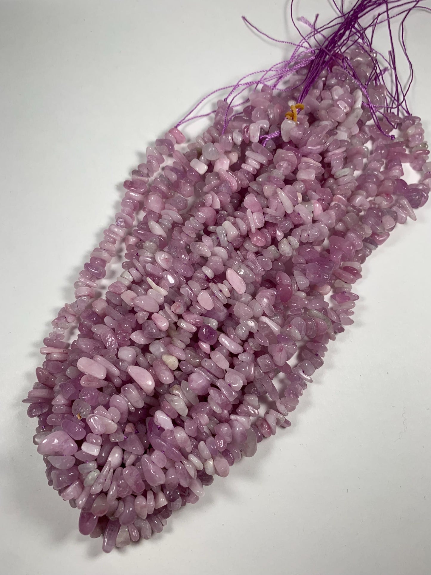 5-12mm  Natural Genuine Purple Kunzite Nugget Pebble Irregular Shaped Chip Beads 15.5