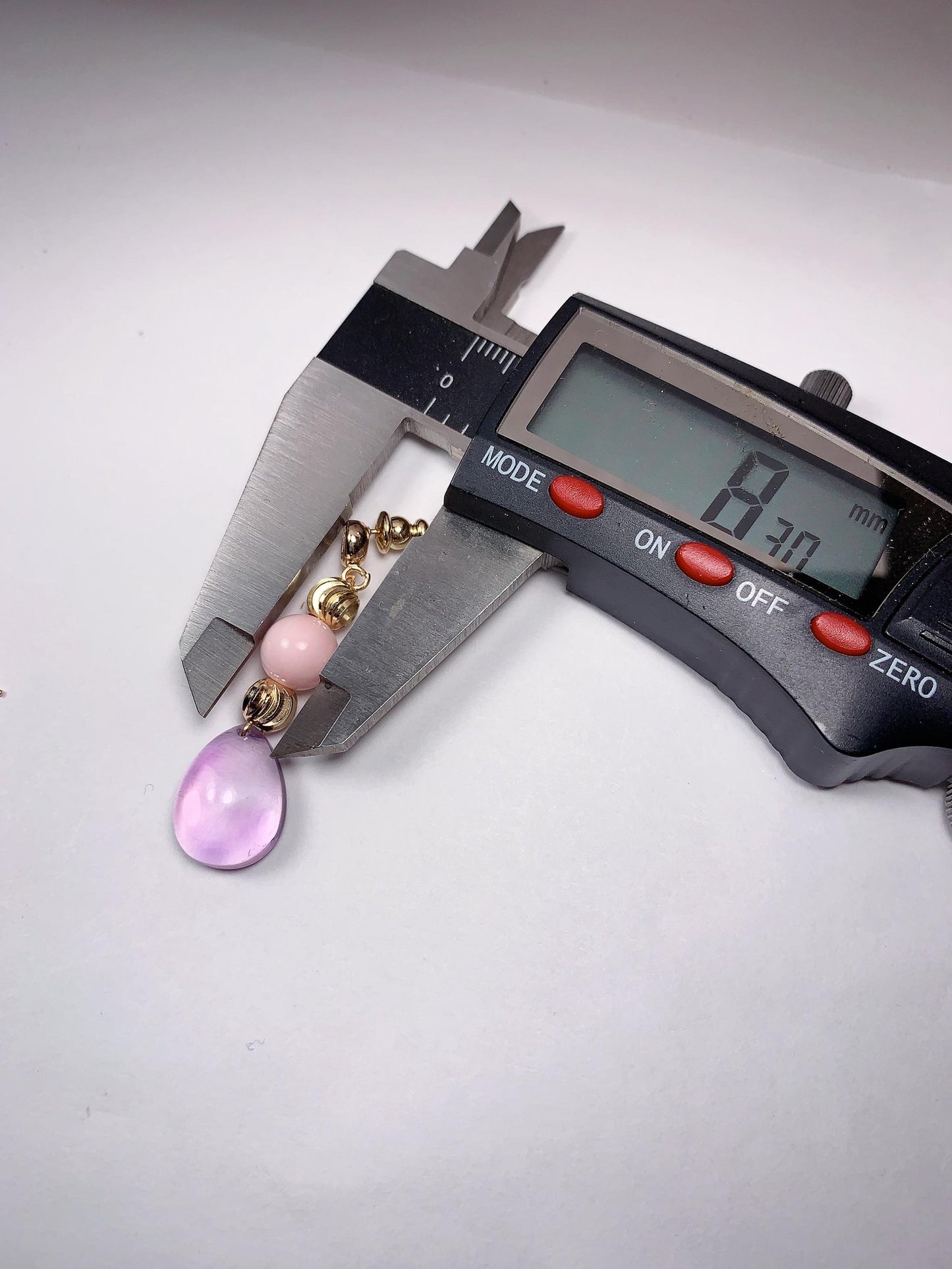 Amethyst and Pink Conch Earrings: 14K Gold Filled, February Birthstone