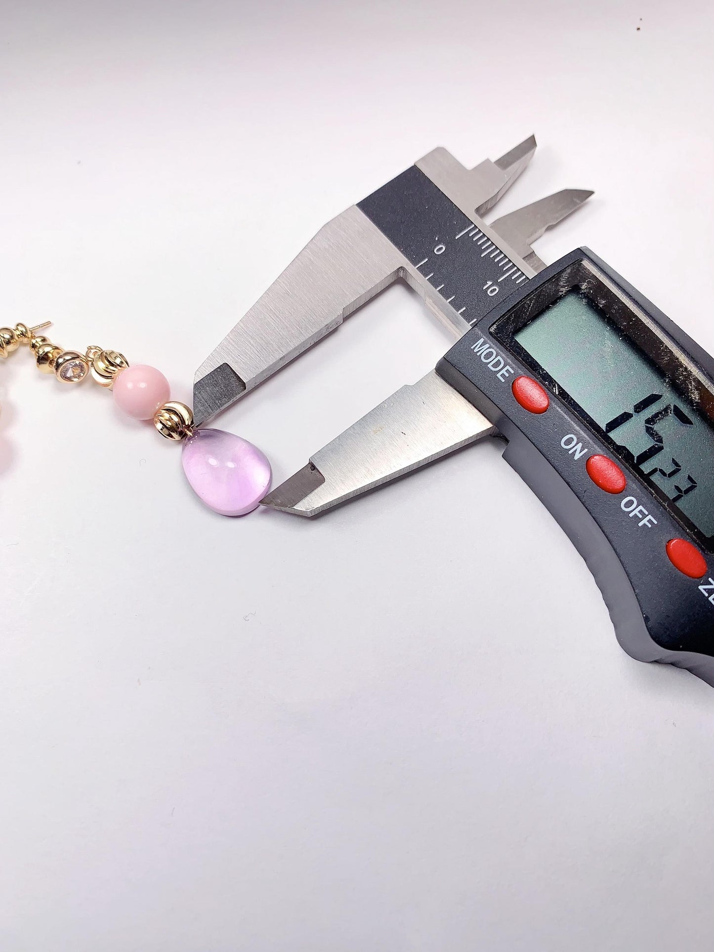 Amethyst and Pink Conch Earrings: 14K Gold Filled, February Birthstone