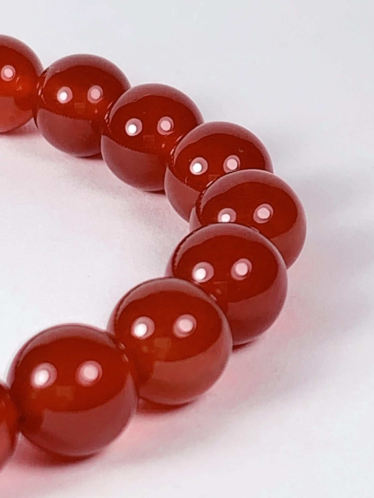 Red Agate Stretch Bracelet: AAA Grade Gemstone, Handmade in USA